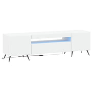 vidaXL LED tv-meubel Wit Bewerkt hout