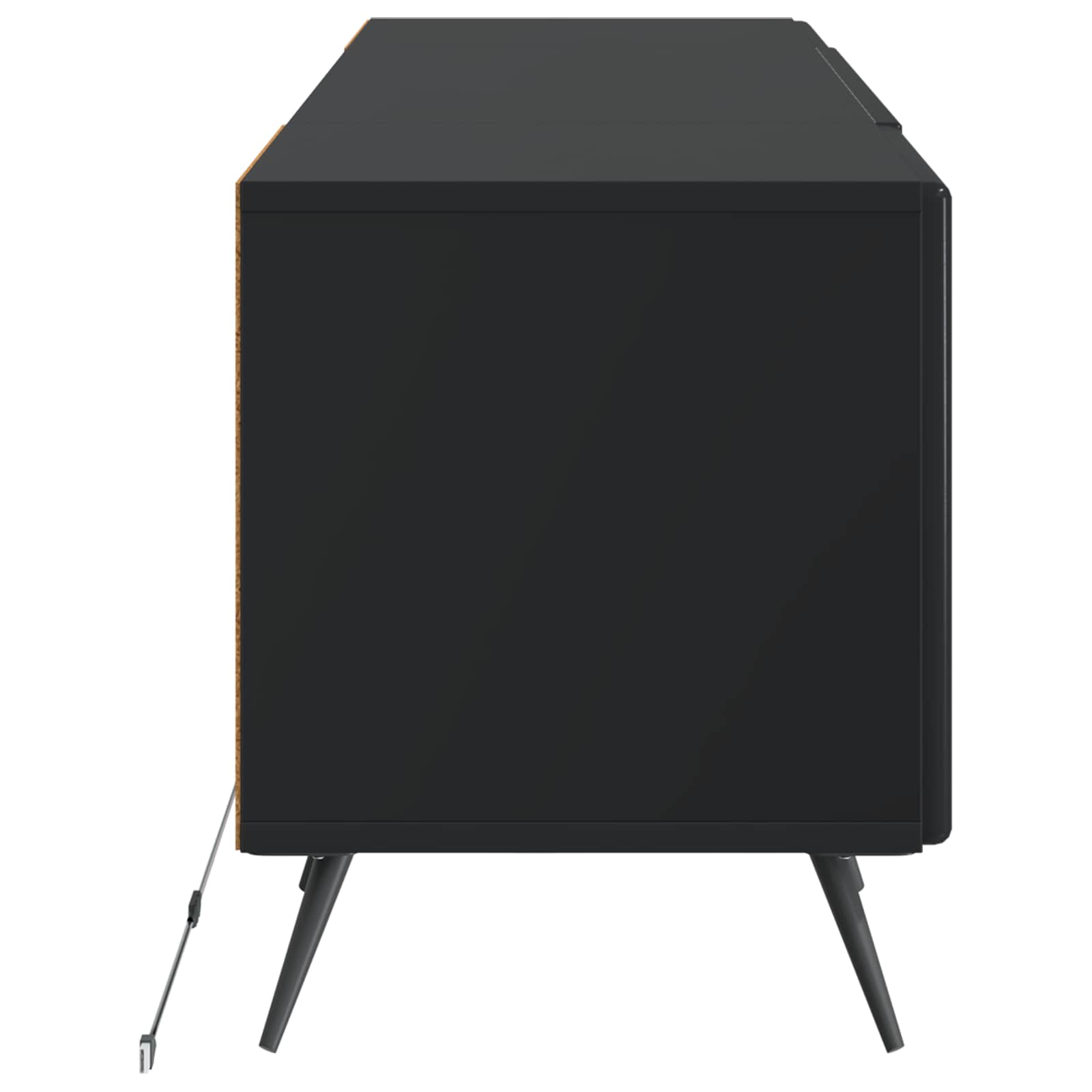 vidaXL LED tv-meubel Wit Bewerkt hout