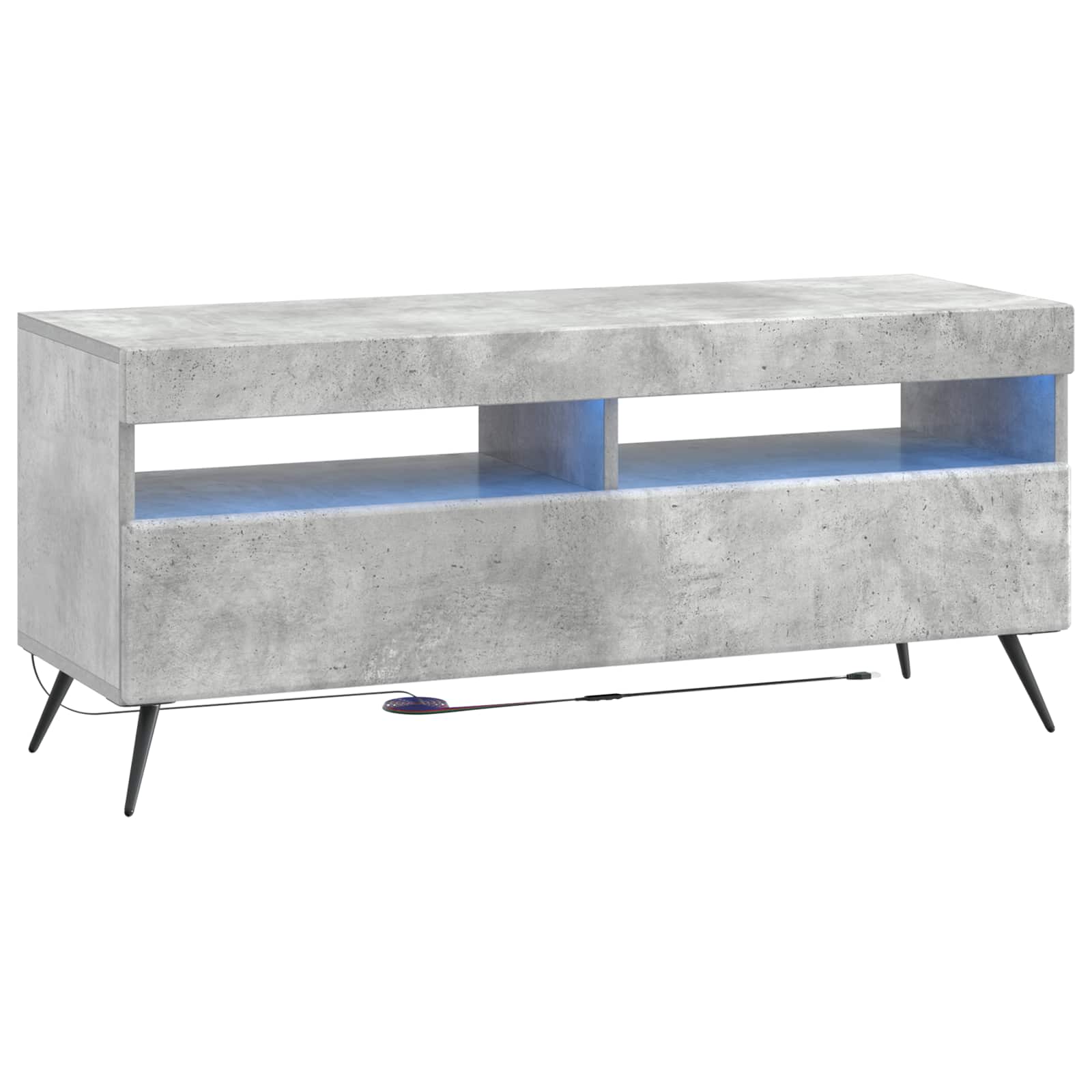 vidaXL LED tv-meubel Wit Bewerkt hout
