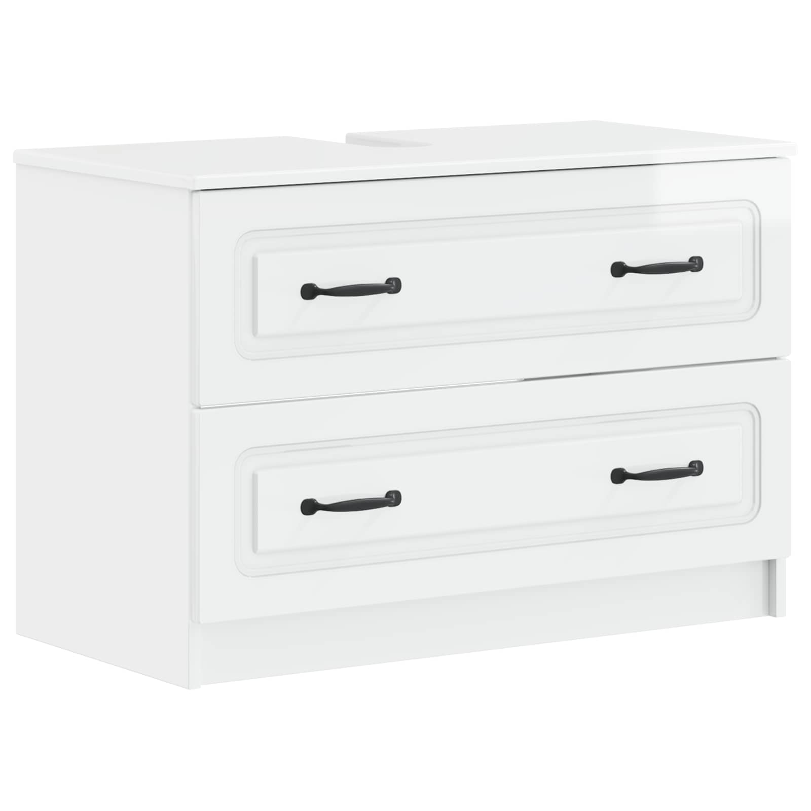 vidaXL Badkamer wastafelkast UTRECHT Wit 82 x 41 x 56 cm Bewerkt hout