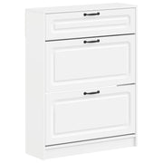 vidaXL Schoenenkast UTRECHT 78 x 24 x 100 cm Bewerkt hout Wit
