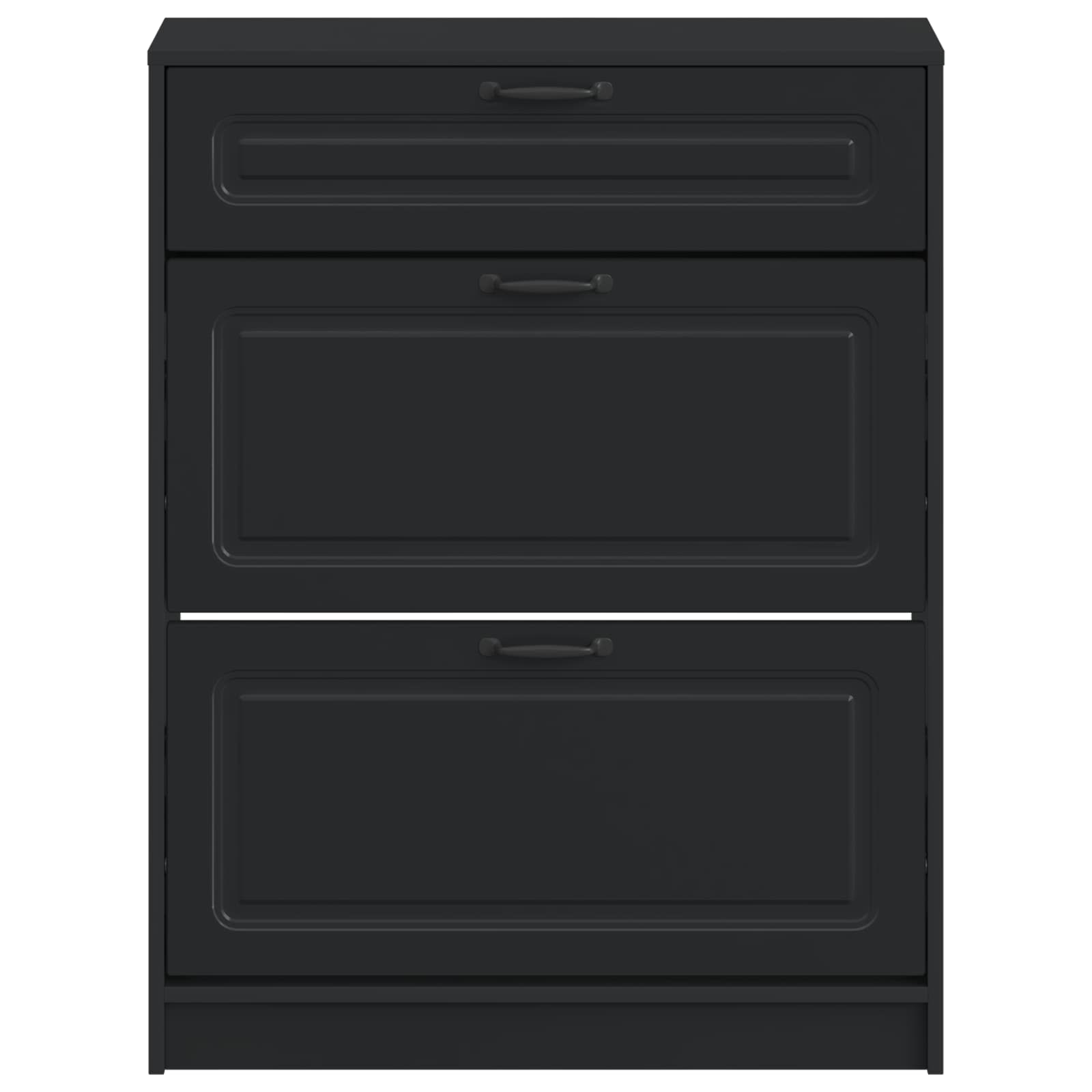 vidaXL Schoenenkast UTRECHT 78 x 24 x 100 cm Bewerkt hout Wit