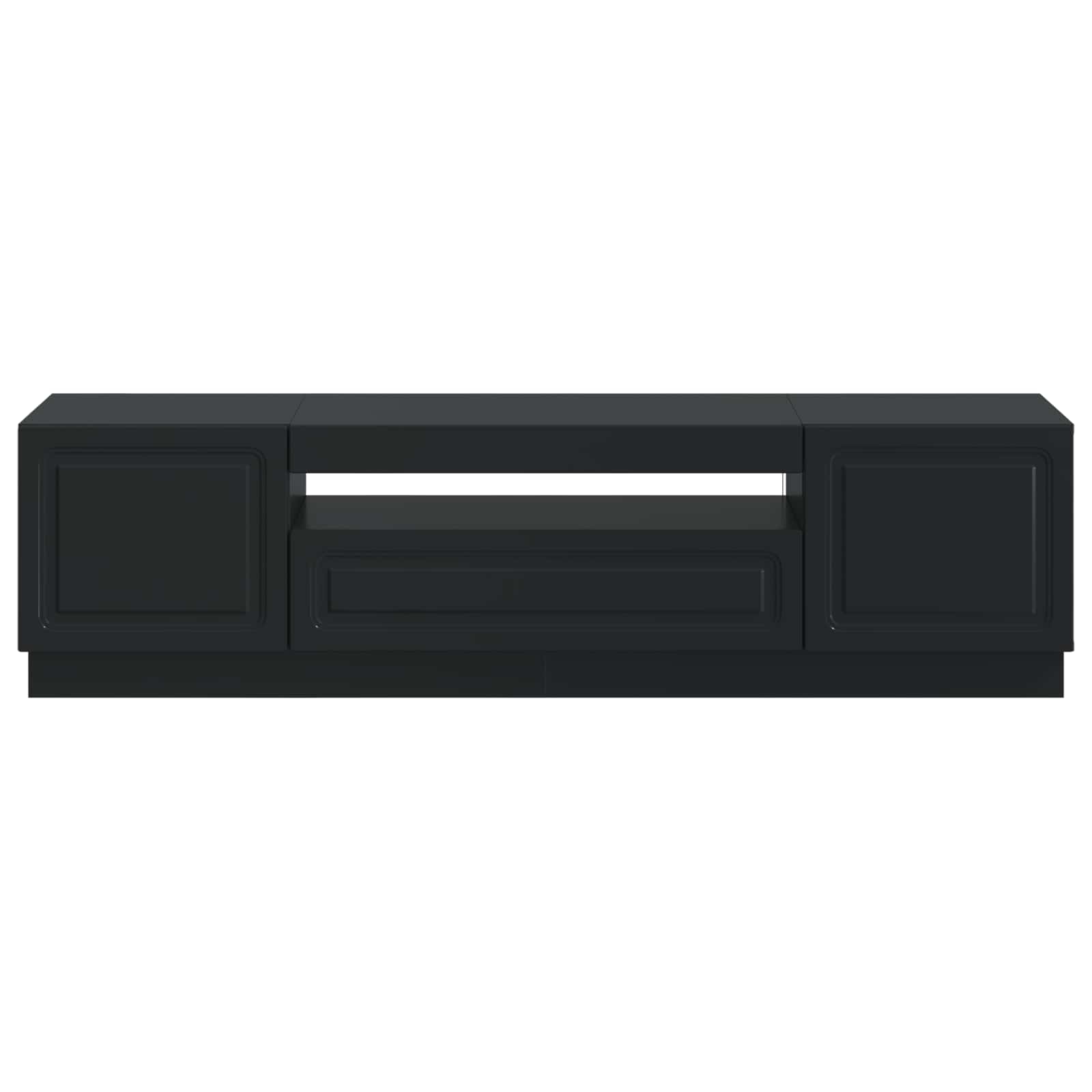 vidaXL LED tv-meubel Wit Bewerkt hout