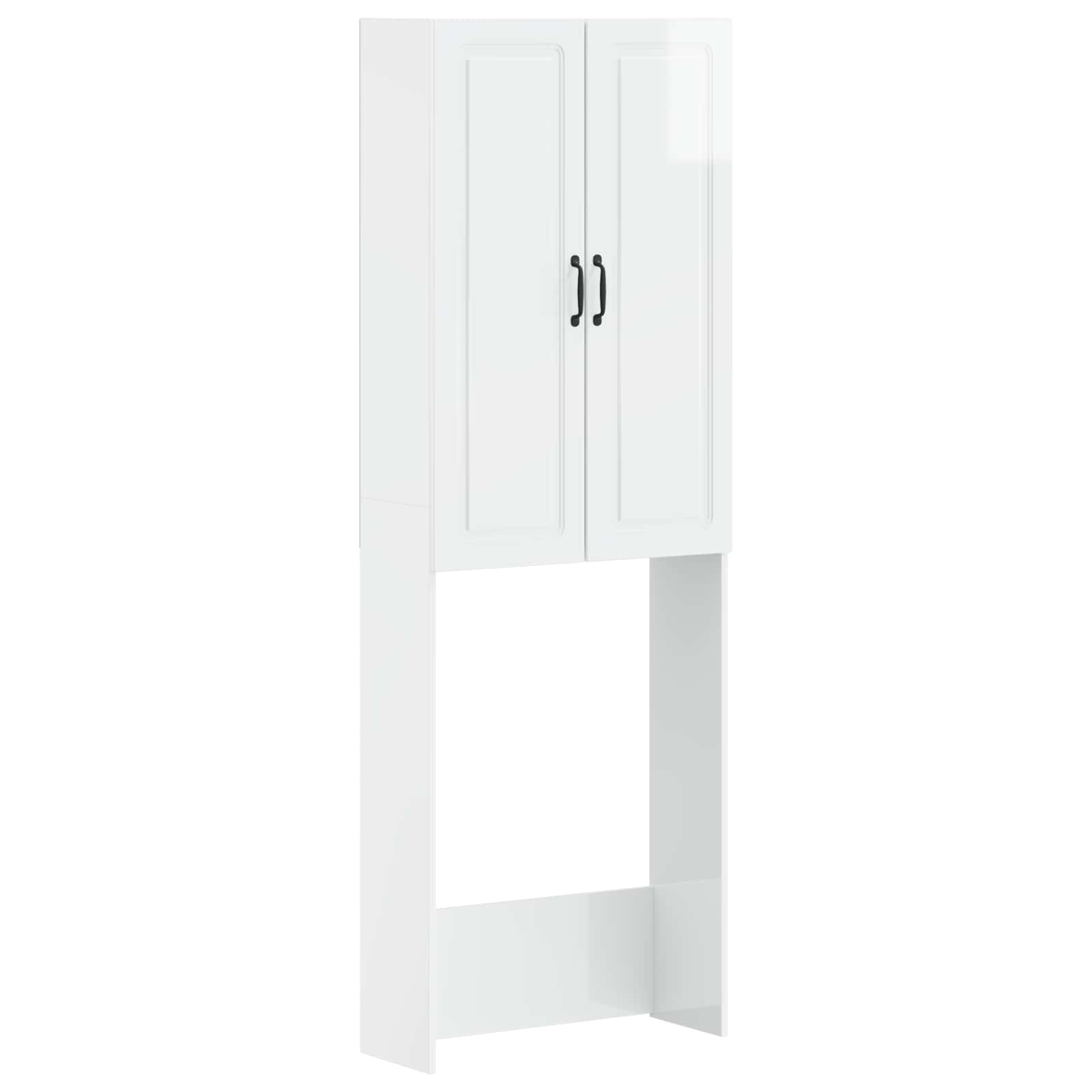 vidaXL Toiletkast UTRECHT Wit 66 x 25,5 x 190 cm Bewerkt hout