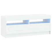 vidaXL LED tv-meubel Wit Bewerkt hout