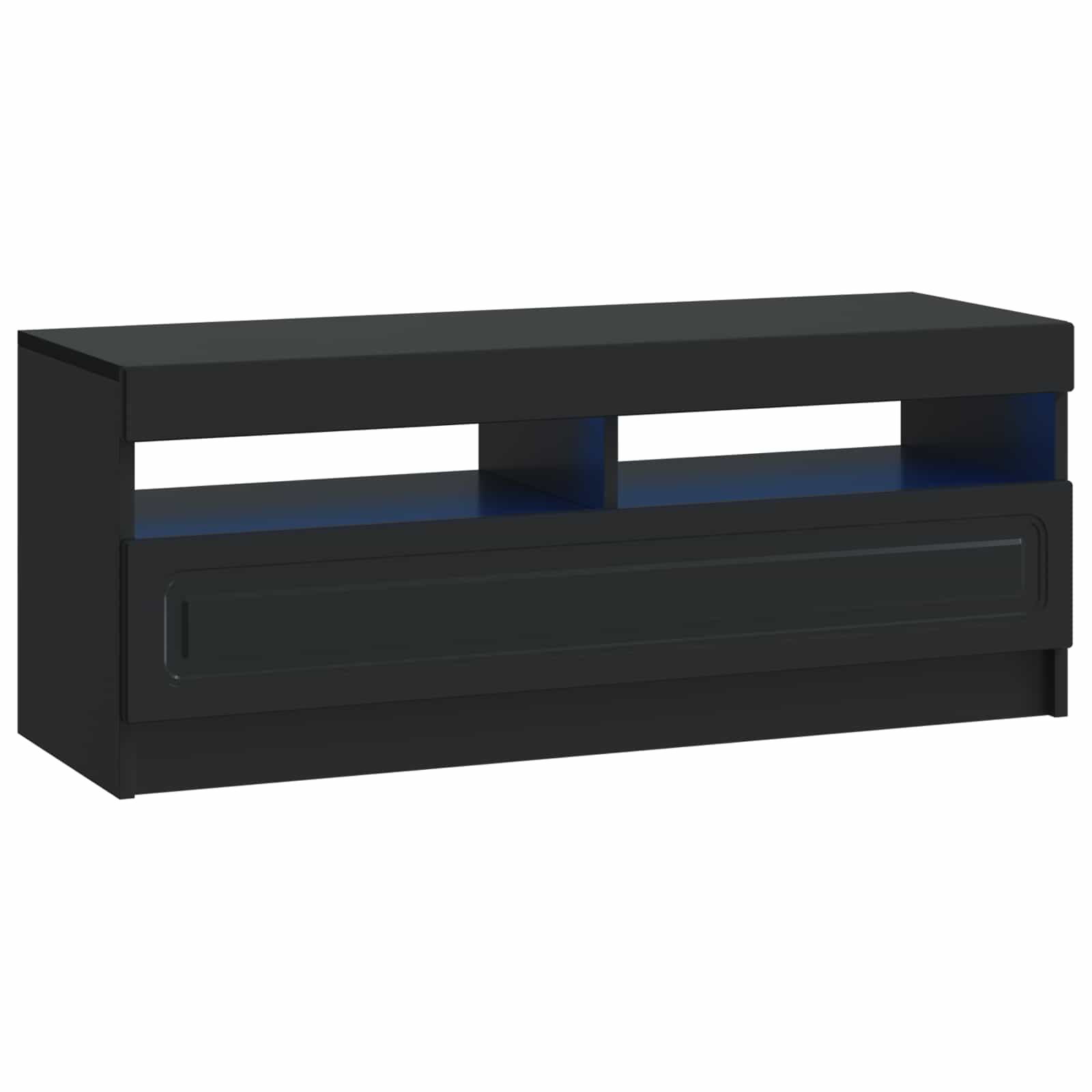 vidaXL LED tv-meubel Wit Bewerkt hout