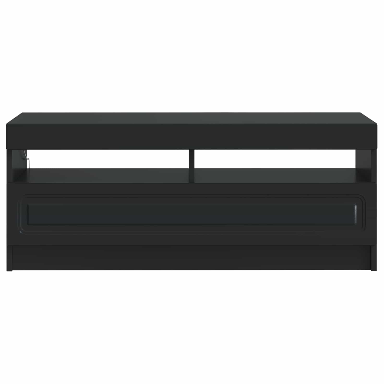vidaXL LED tv-meubel Wit Bewerkt hout