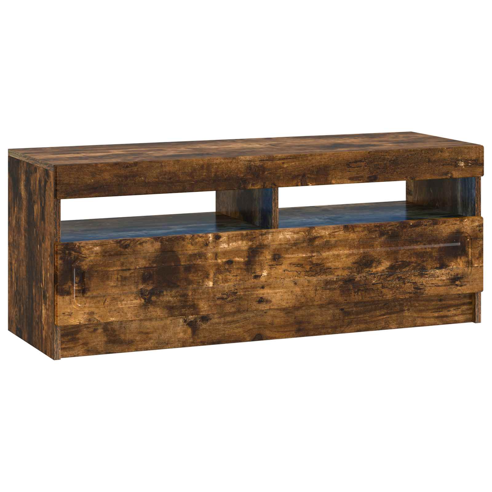 vidaXL LED tv-meubel Wit Bewerkt hout