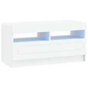vidaXL LED tv-meubel Wit Bewerkt hout