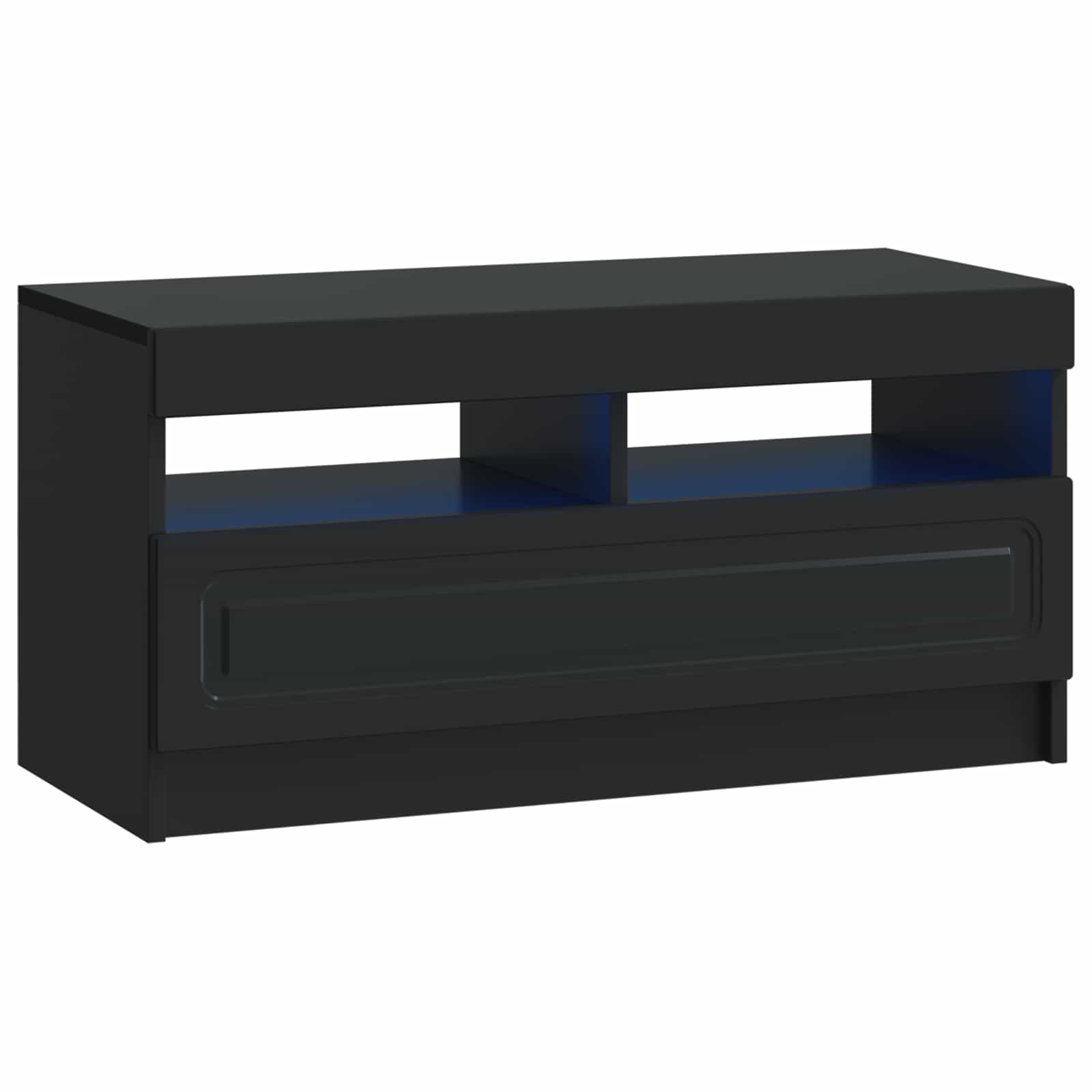 vidaXL LED tv-meubel Wit Bewerkt hout