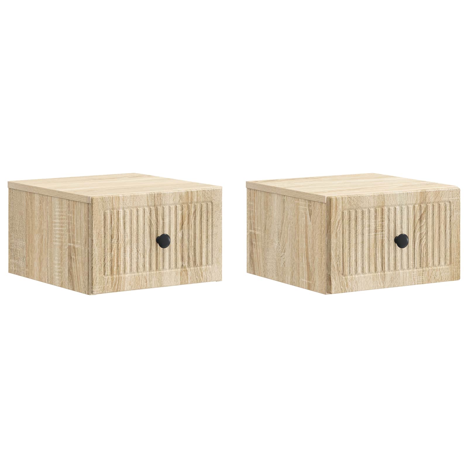 vidaXL Wandbeugel Bedkast 2 pcs Sonoma Eiken 33 x 34,5 x 20 cm