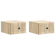 vidaXL Wandbeugel Bedkast 2 pcs Sonoma Eiken 33 x 34,5 x 20 cm