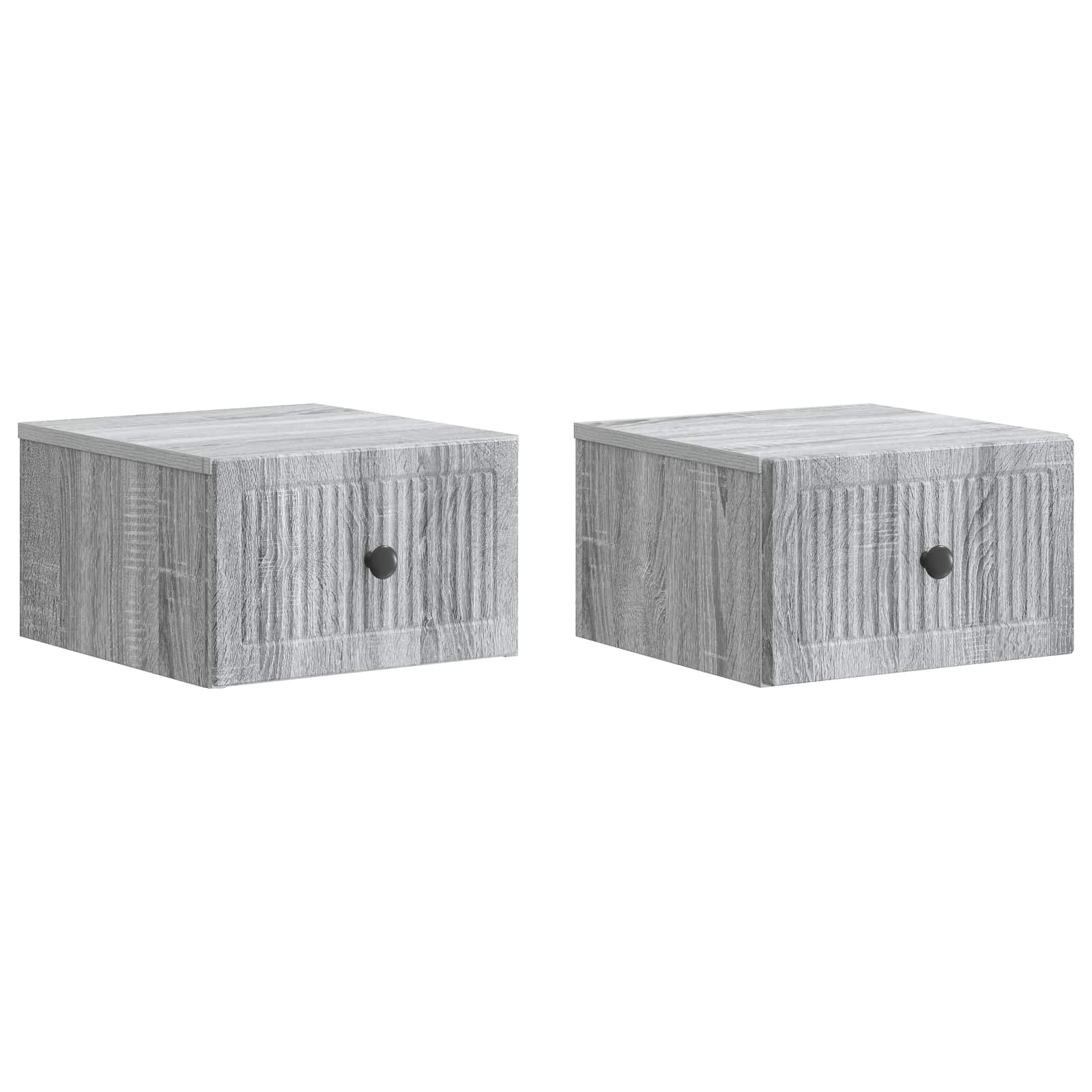 vidaXL Wandbeugel Bedkast 2 pcs Sonoma Eiken 33 x 34,5 x 20 cm