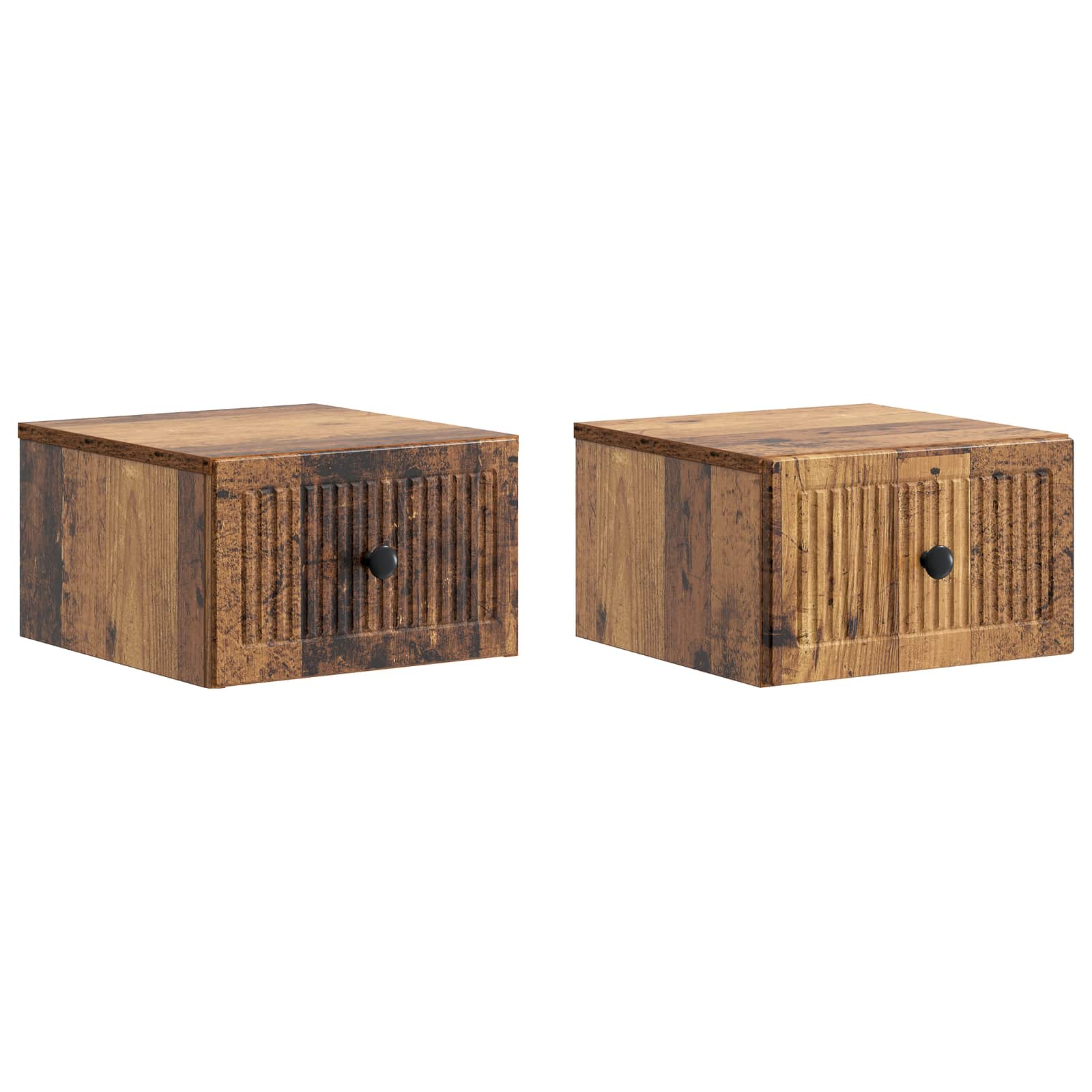 vidaXL Wandbeugel Bedkast 2 pcs Sonoma Eiken 33 x 34,5 x 20 cm