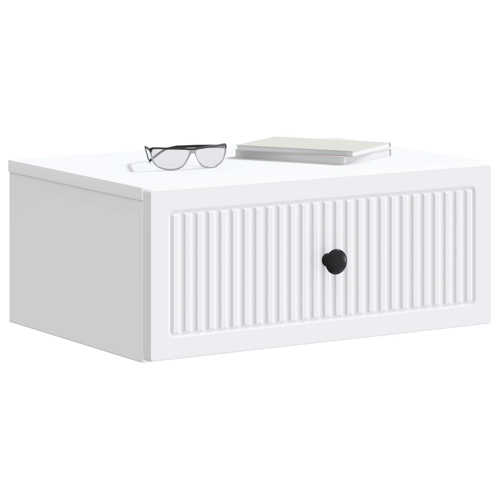 vidaXL Nachtkastje met lade 2 pcs Wit 49 x 34,5 x 20 cm Bewerkt hout