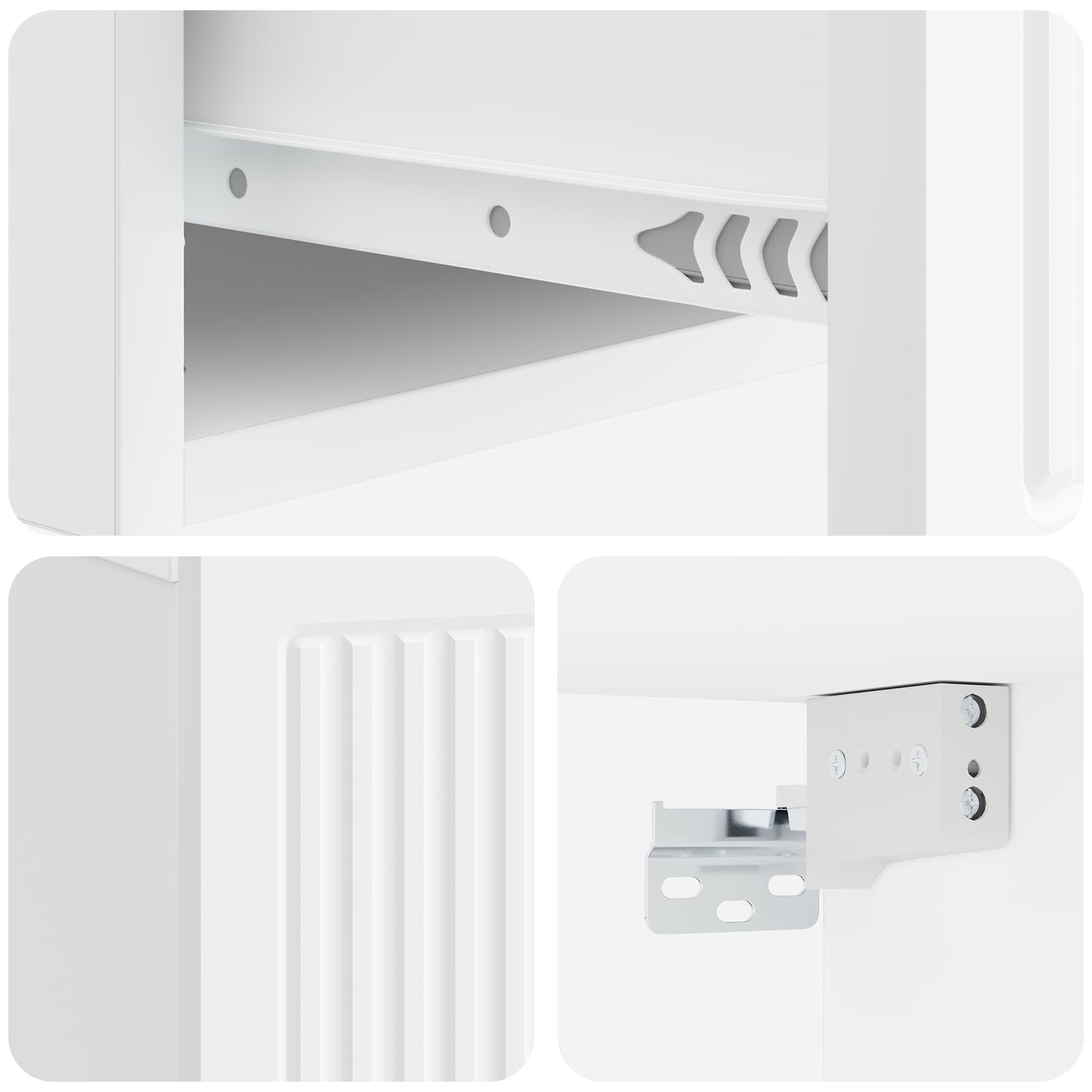 vidaXL Nachtkastje met lade 2 pcs Wit 49 x 34,5 x 20 cm Bewerkt hout