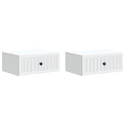 vidaXL Nachtkastje met lade 2 pcs Wit 49 x 34,5 x 20 cm Bewerkt hout