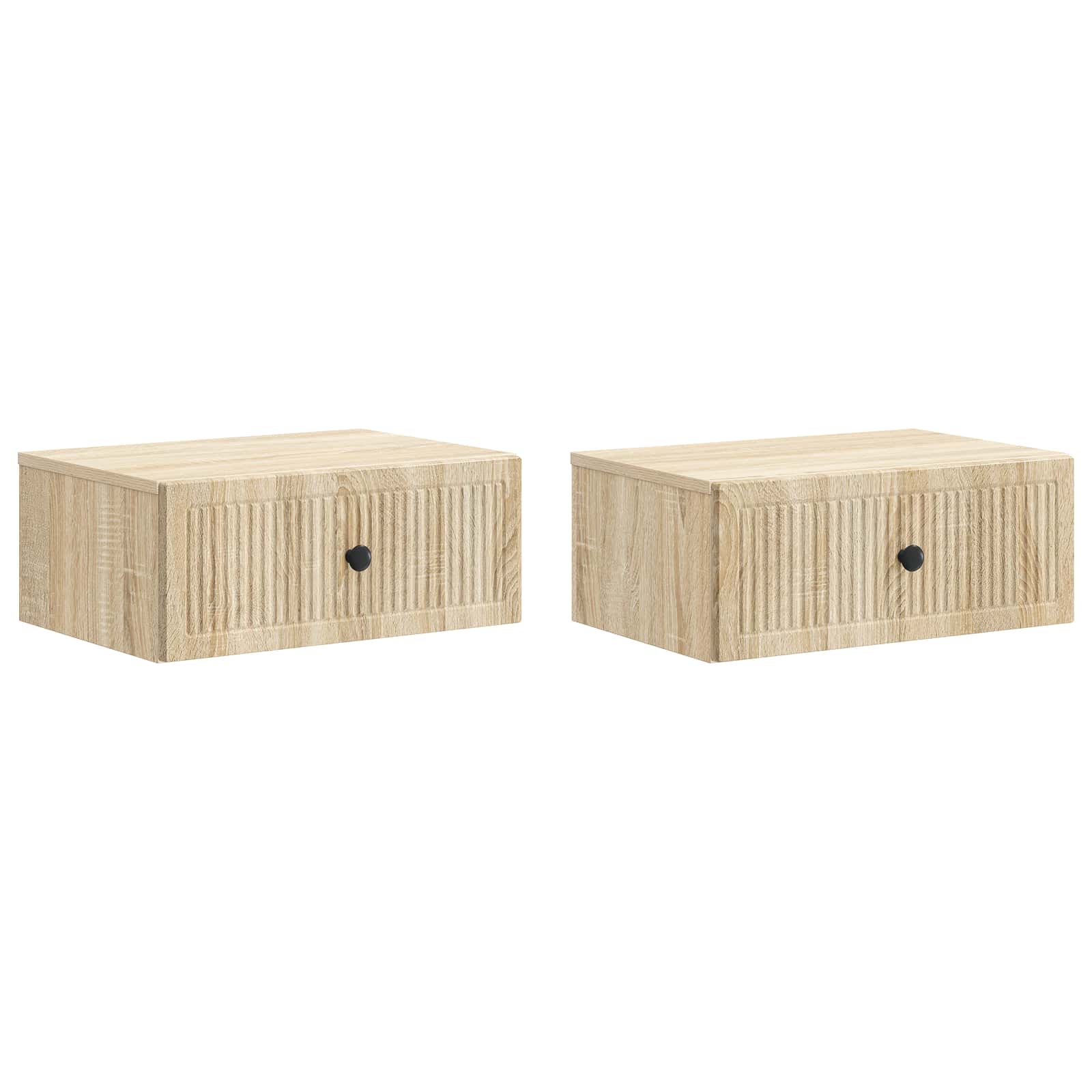 vidaXL Nachtkastje met lade 2 pcs Wit 49 x 34,5 x 20 cm Bewerkt hout