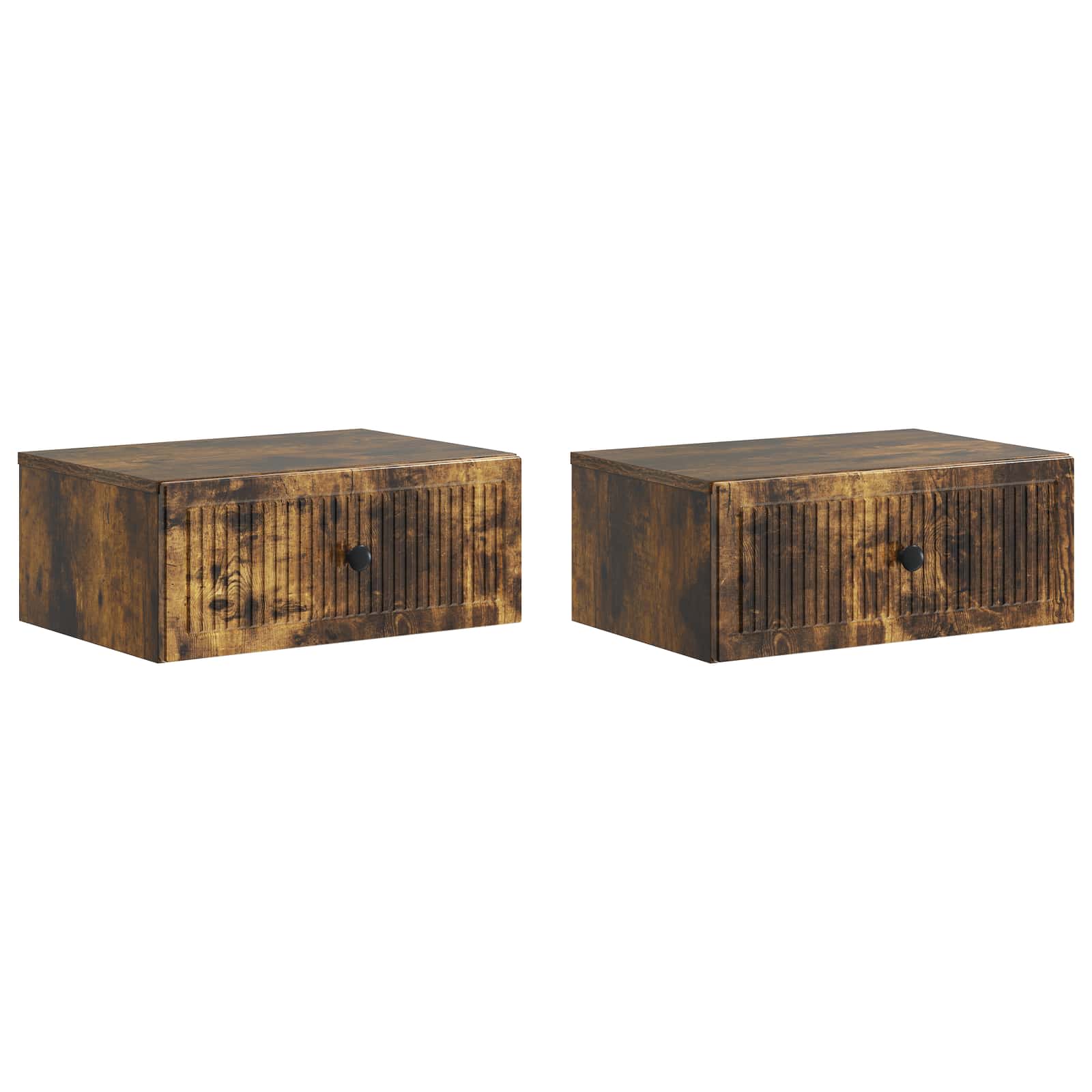 vidaXL Nachtkastje met lade 2 pcs Wit 49 x 34,5 x 20 cm Bewerkt hout