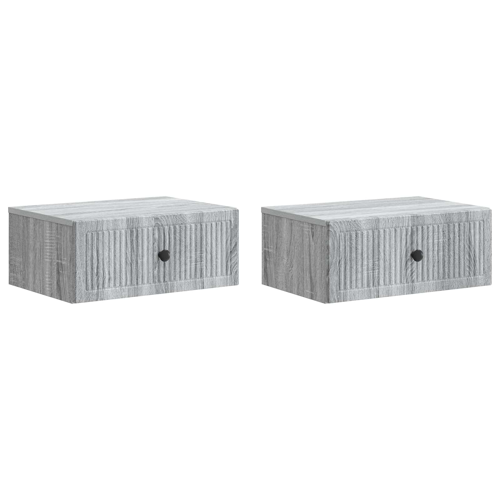 vidaXL Nachtkastje met lade 2 pcs Wit 49 x 34,5 x 20 cm Bewerkt hout