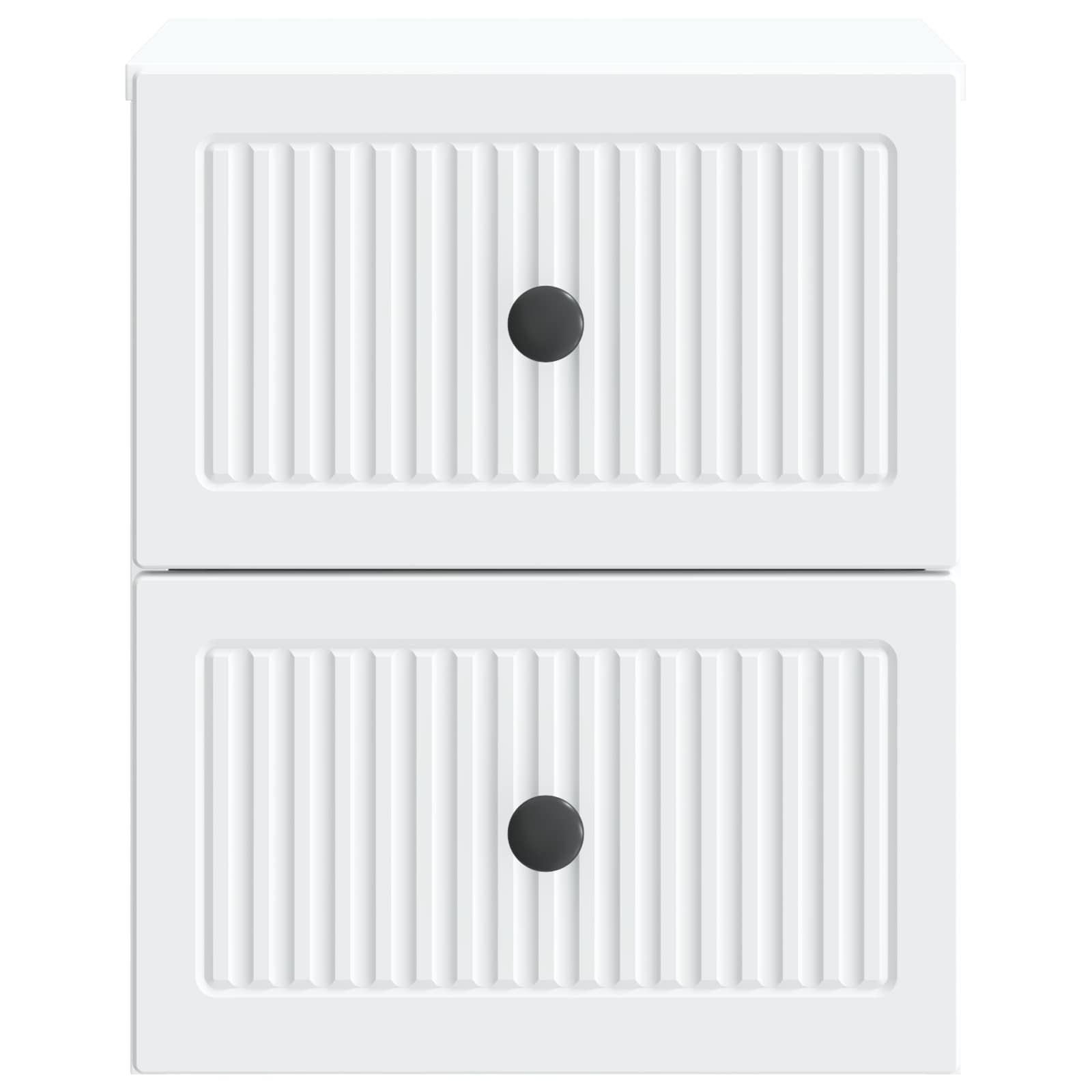 vidaXL Wandbeugel Bedkast 2 pcs Wit 33 x 34,5 x 40 cm Bewerkt hout