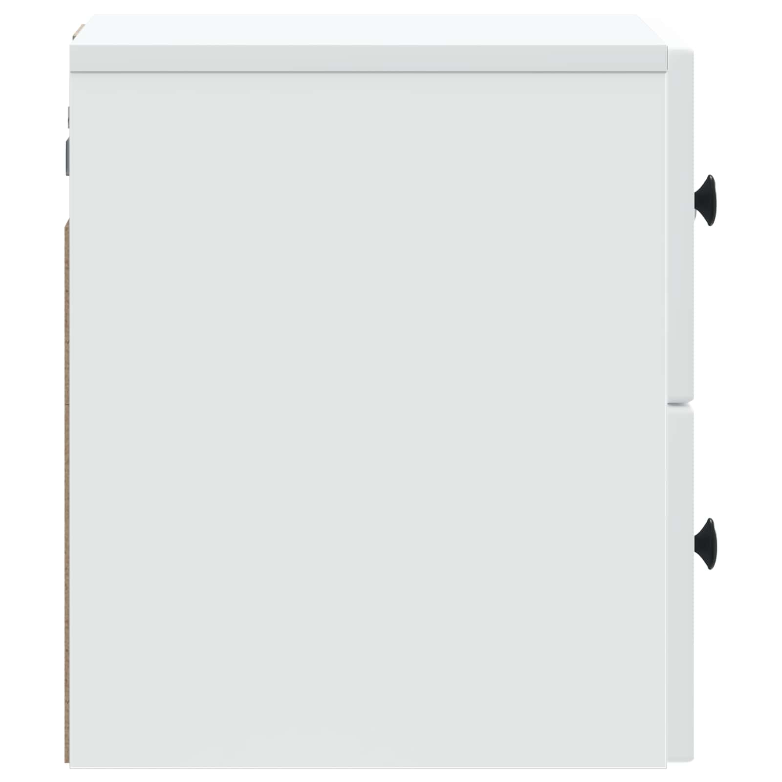 vidaXL Wandbeugel Bedkast 2 pcs Wit 33 x 34,5 x 40 cm Bewerkt hout
