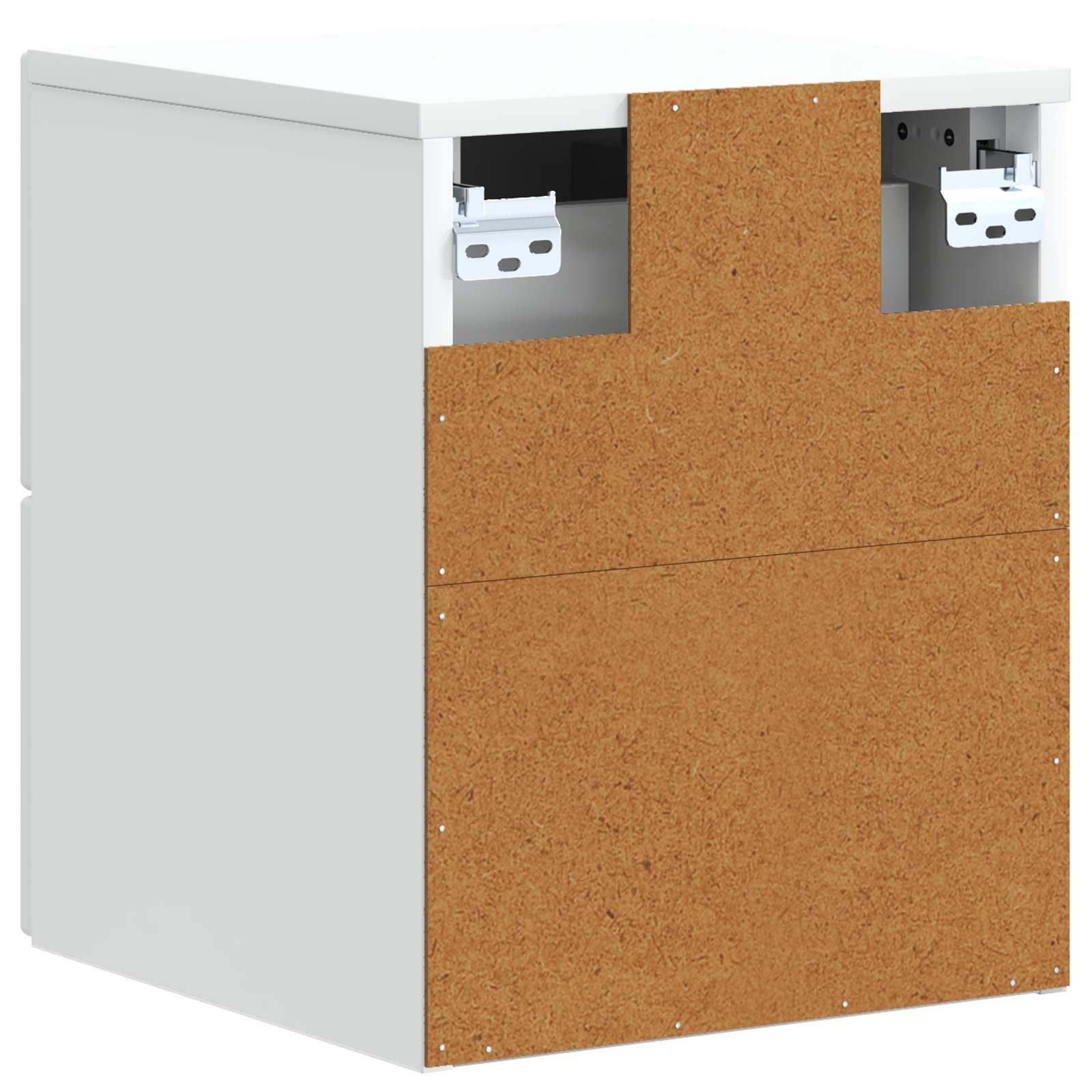 vidaXL Wandbeugel Bedkast 2 pcs Wit 33 x 34,5 x 40 cm Bewerkt hout