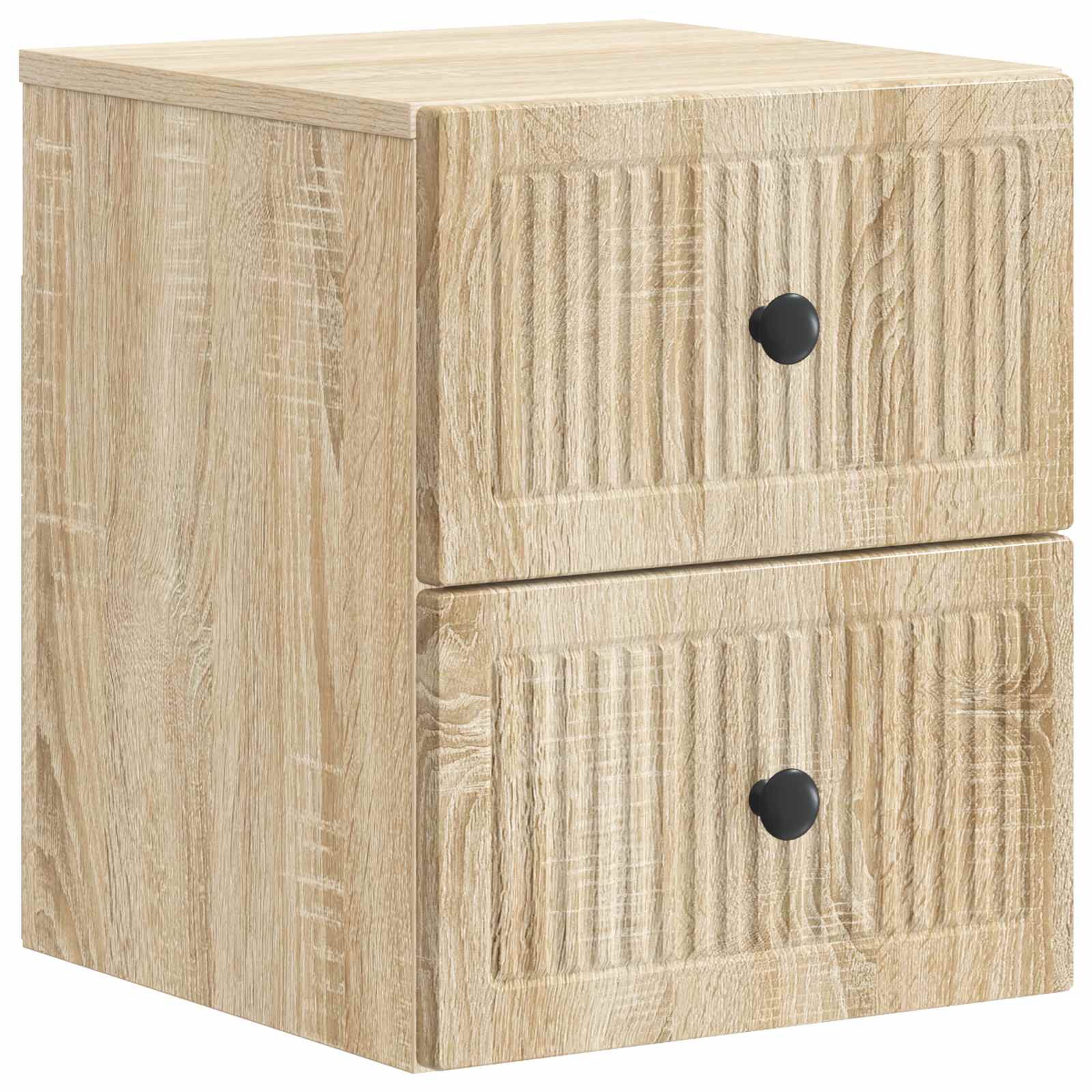 vidaXL Wandbeugel Bedkast 2 pcs Wit 33 x 34,5 x 40 cm Bewerkt hout