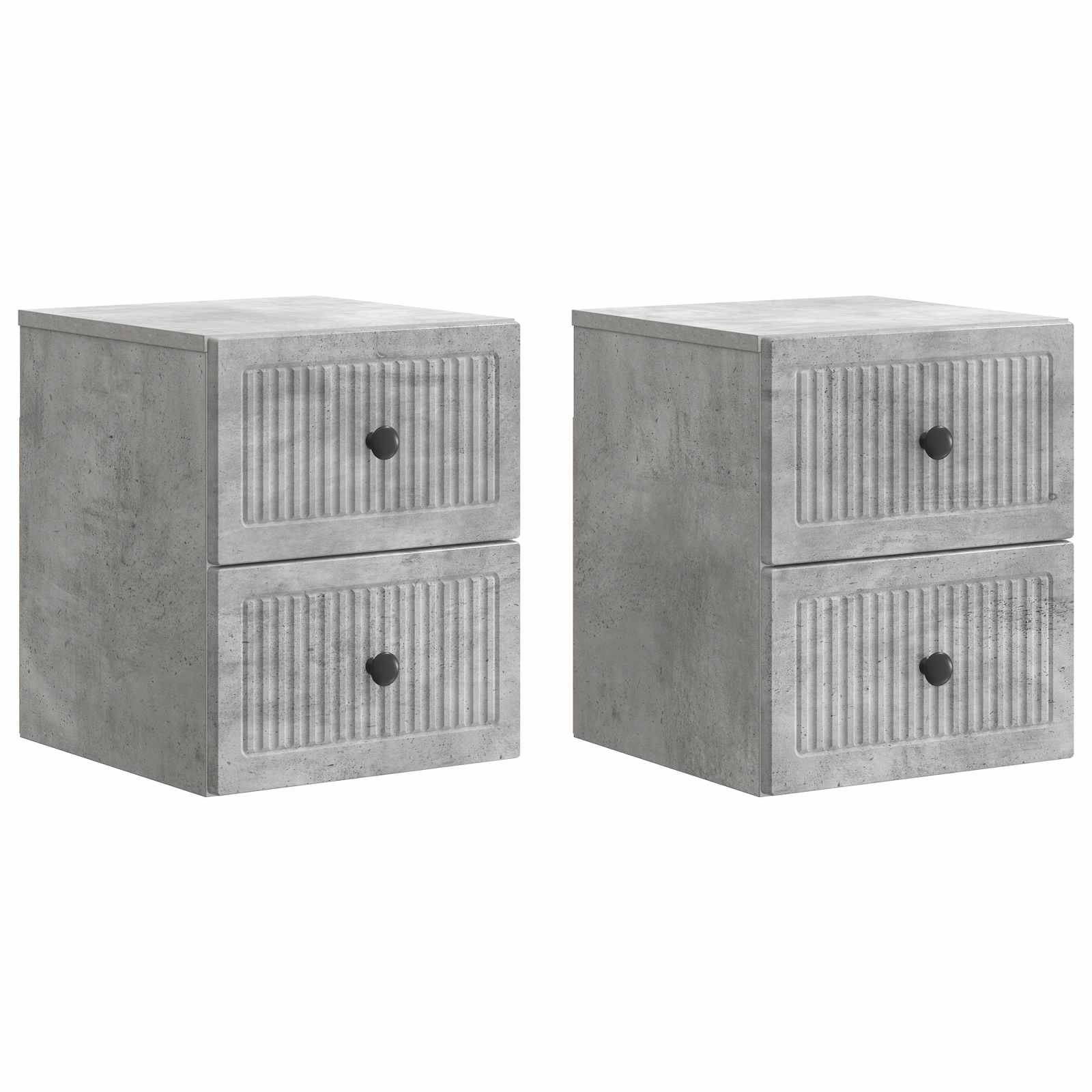 vidaXL Wandbeugel Bedkast 2 pcs Wit 33 x 34,5 x 40 cm Bewerkt hout