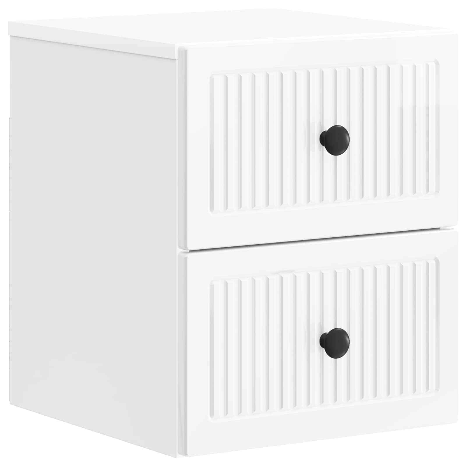 vidaXL Wandbeugel Bedkast 2 pcs Wit 33 x 34,5 x 40 cm Bewerkt hout