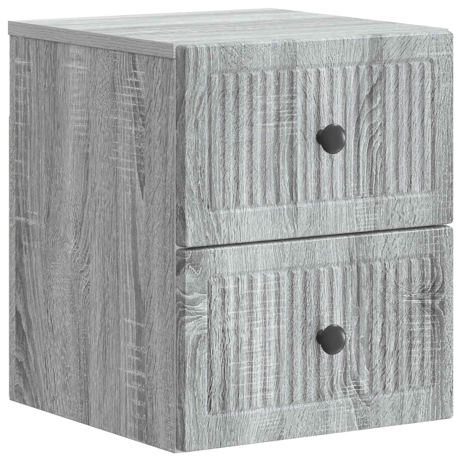 vidaXL Wandbeugel Bedkast 2 pcs Wit 33 x 34,5 x 40 cm Bewerkt hout