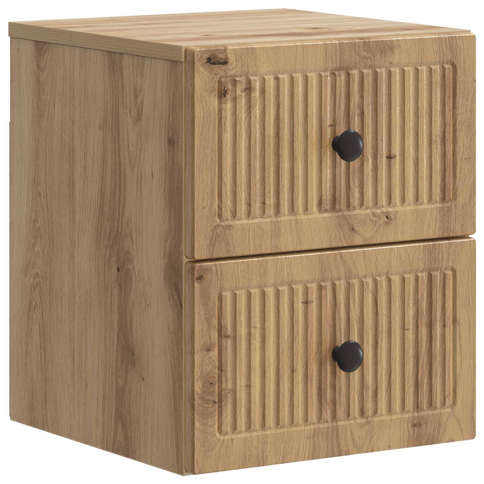 vidaXL Wandbeugel Bedkast 2 pcs Wit 33 x 34,5 x 40 cm Bewerkt hout