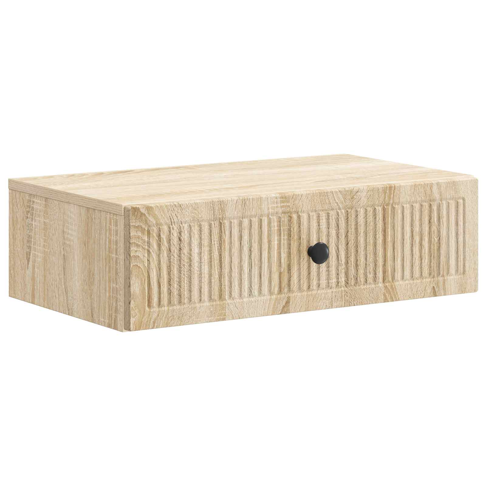 vidaXL Wandmontage Zijtafel Zwart 59 x 34,5 x 17 cm Bewerkt hout