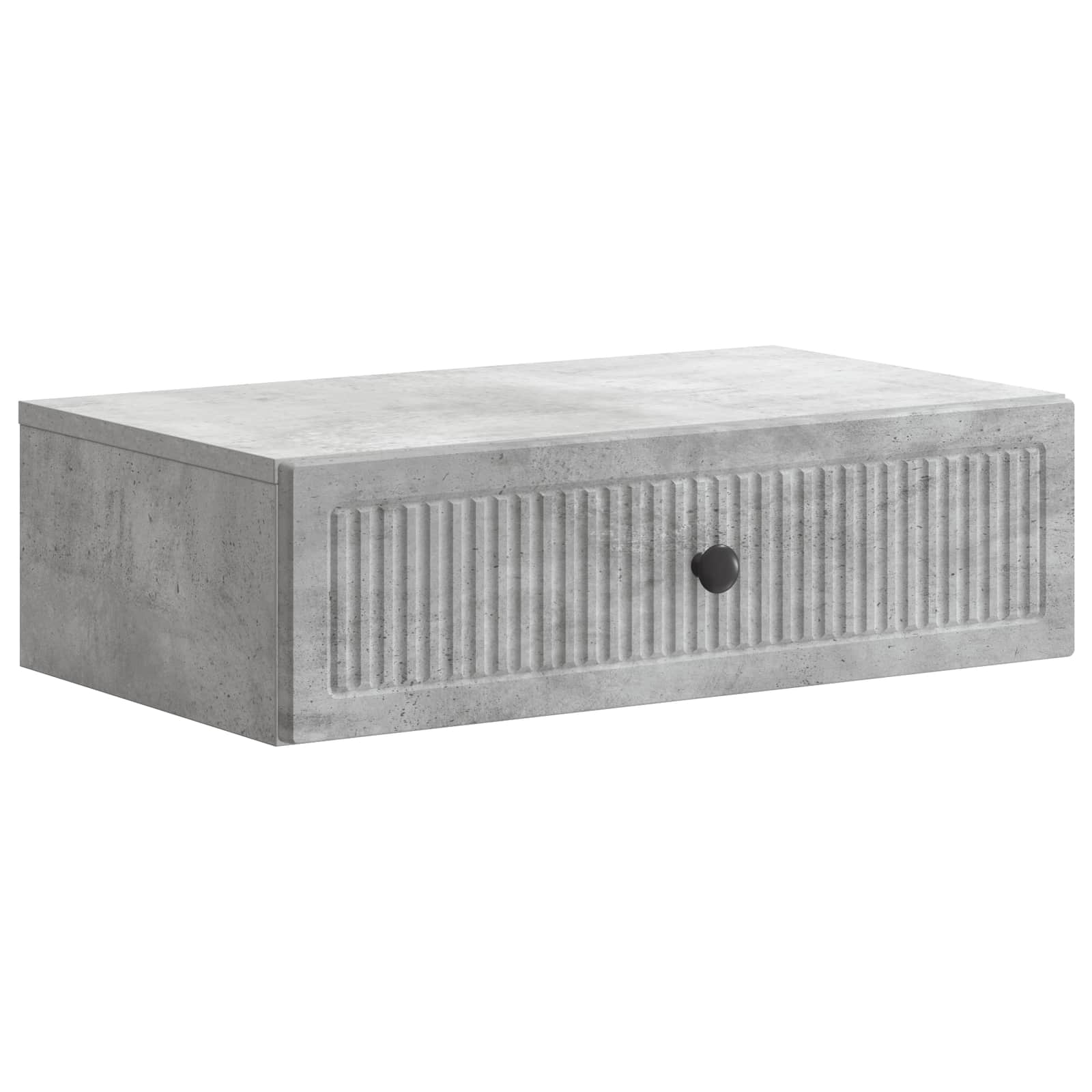 vidaXL Wandmontage Zijtafel Zwart 59 x 34,5 x 17 cm Bewerkt hout