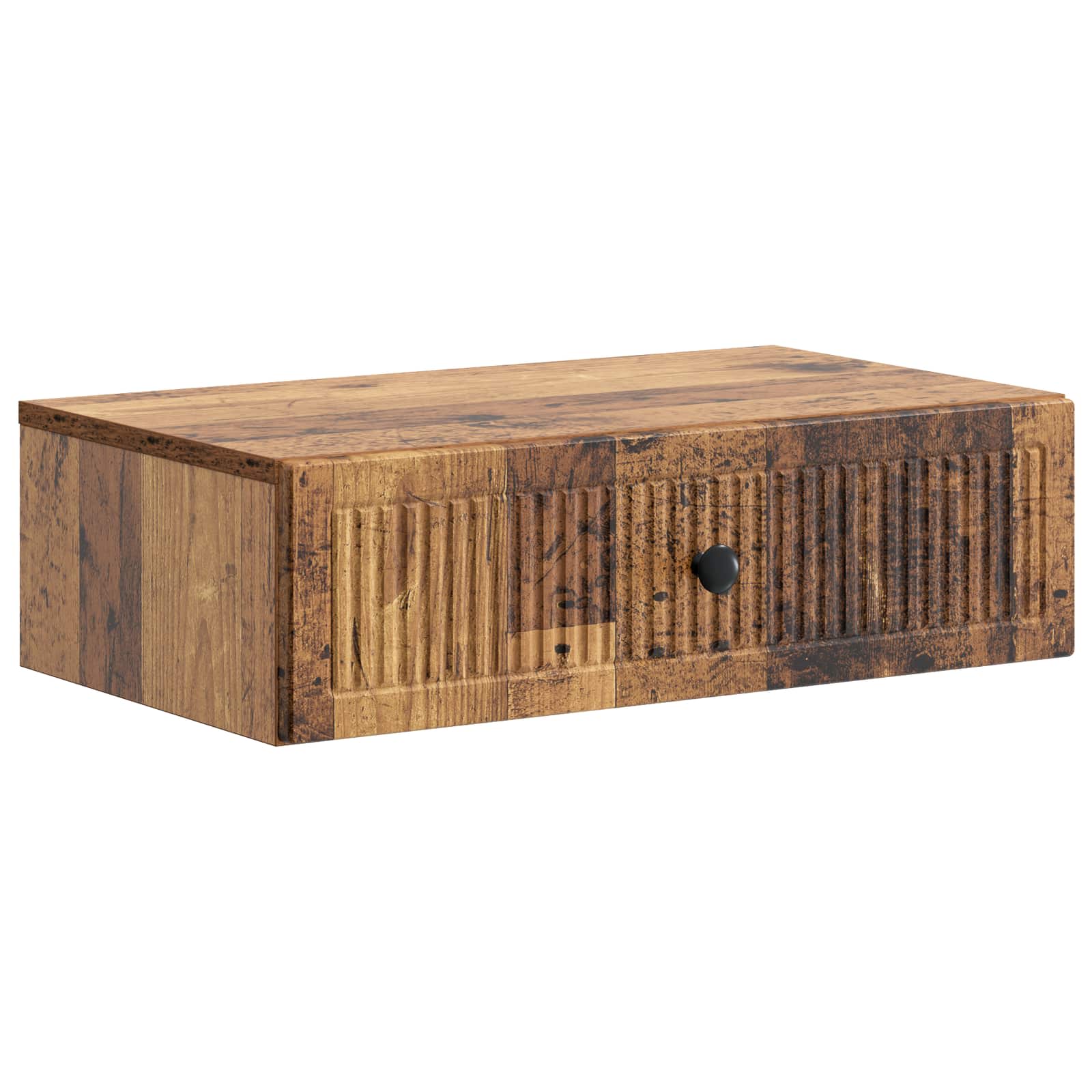 vidaXL Wandmontage Zijtafel Zwart 59 x 34,5 x 17 cm Bewerkt hout