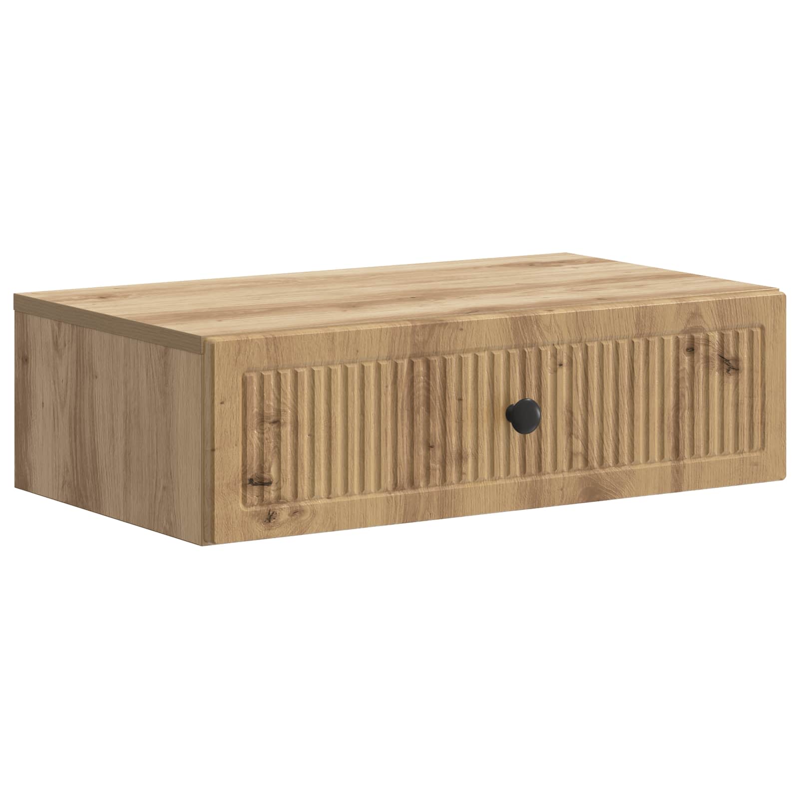 vidaXL Wandmontage Zijtafel Zwart 59 x 34,5 x 17 cm Bewerkt hout