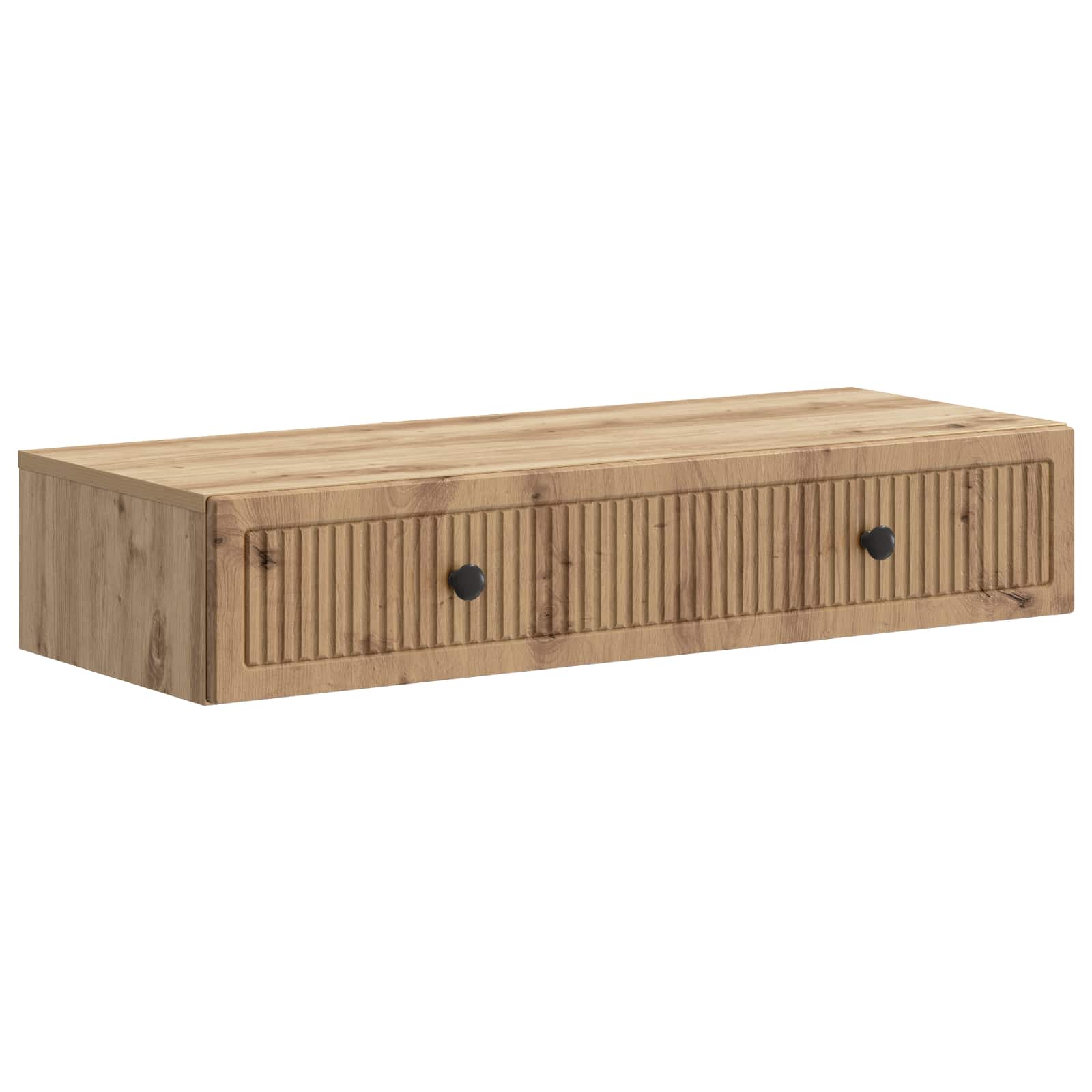 vidaXL Wandmontage Zijtafel Zwart 59 x 34,5 x 17 cm Bewerkt hout