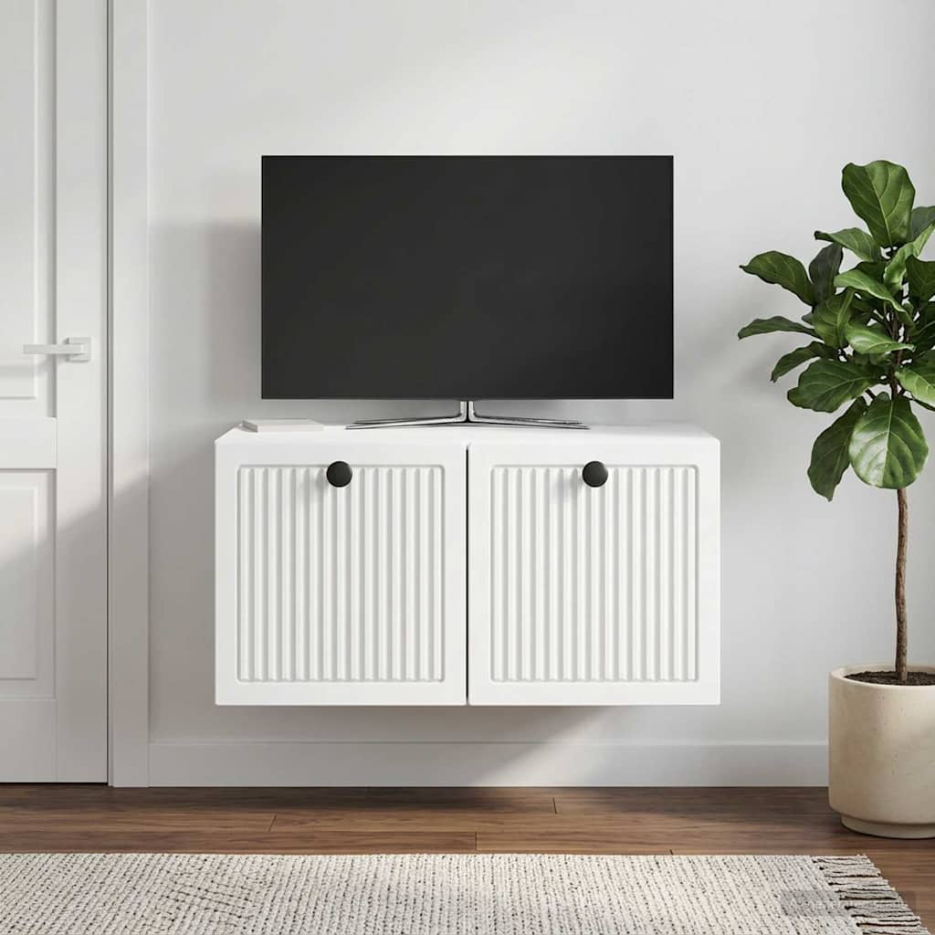 vidaXL Wandbeugel TV-kast Zwart 59,5 x 41 x 30 cm Bewerkt hout
