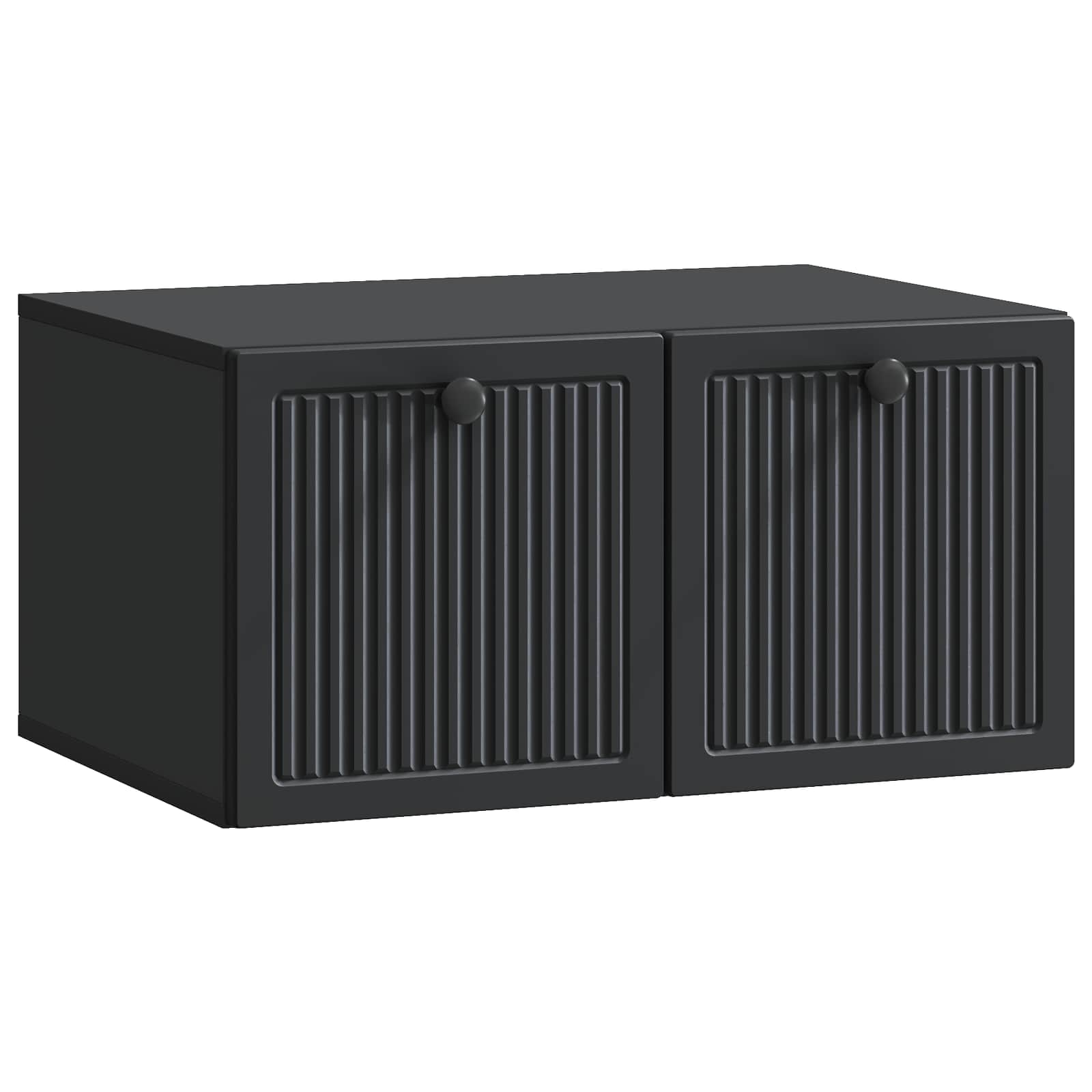 vidaXL Wandbeugel TV-kast Zwart 59,5 x 41 x 30 cm Bewerkt hout