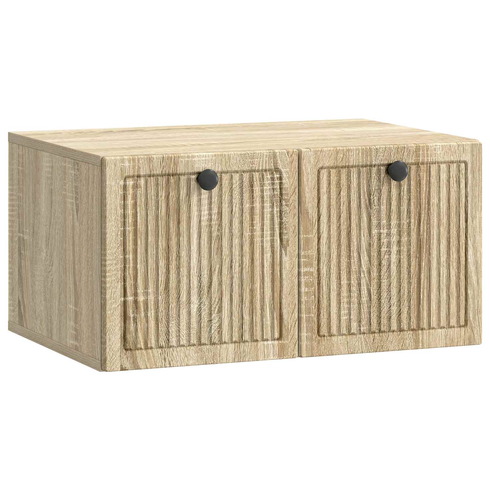 vidaXL Wandbeugel TV-kast Zwart 59,5 x 41 x 30 cm Bewerkt hout