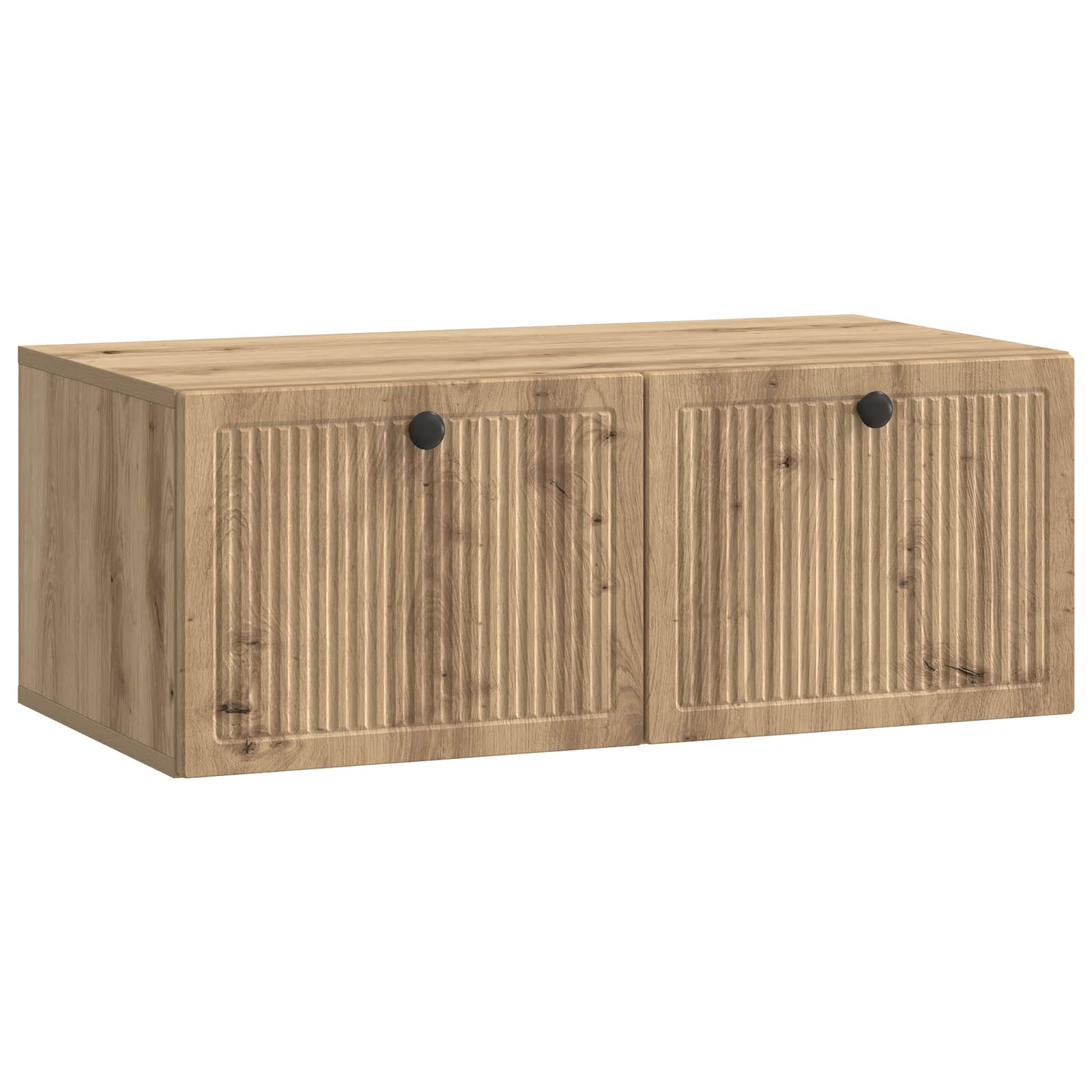vidaXL Wandbeugel TV-kast Zwart 59,5 x 41 x 30 cm Bewerkt hout