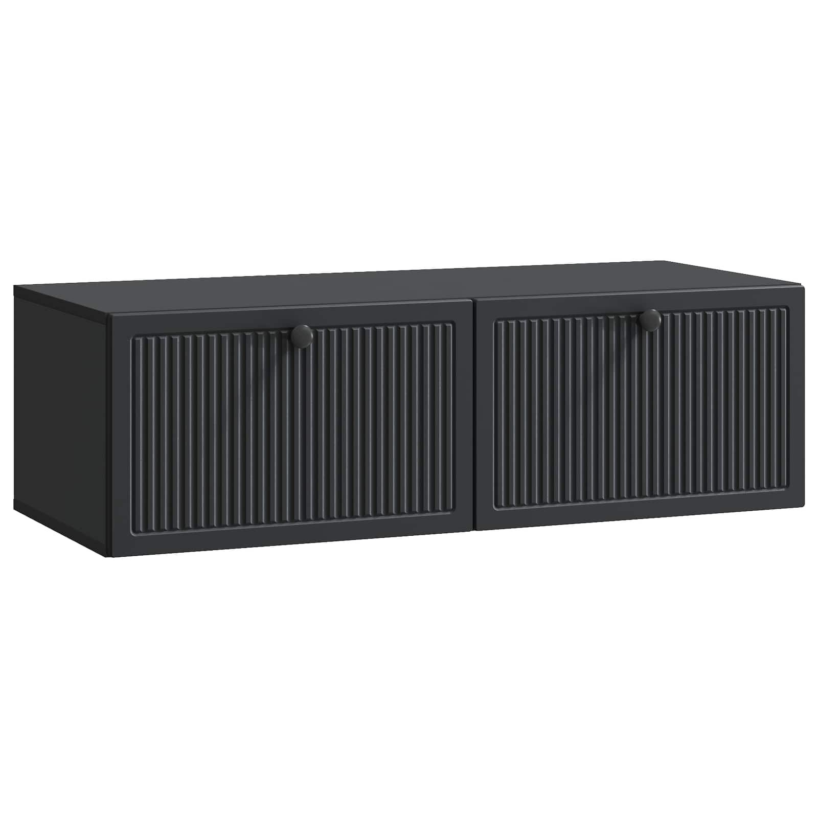 vidaXL Wandbeugel TV-kast Zwart 59,5 x 41 x 30 cm Bewerkt hout