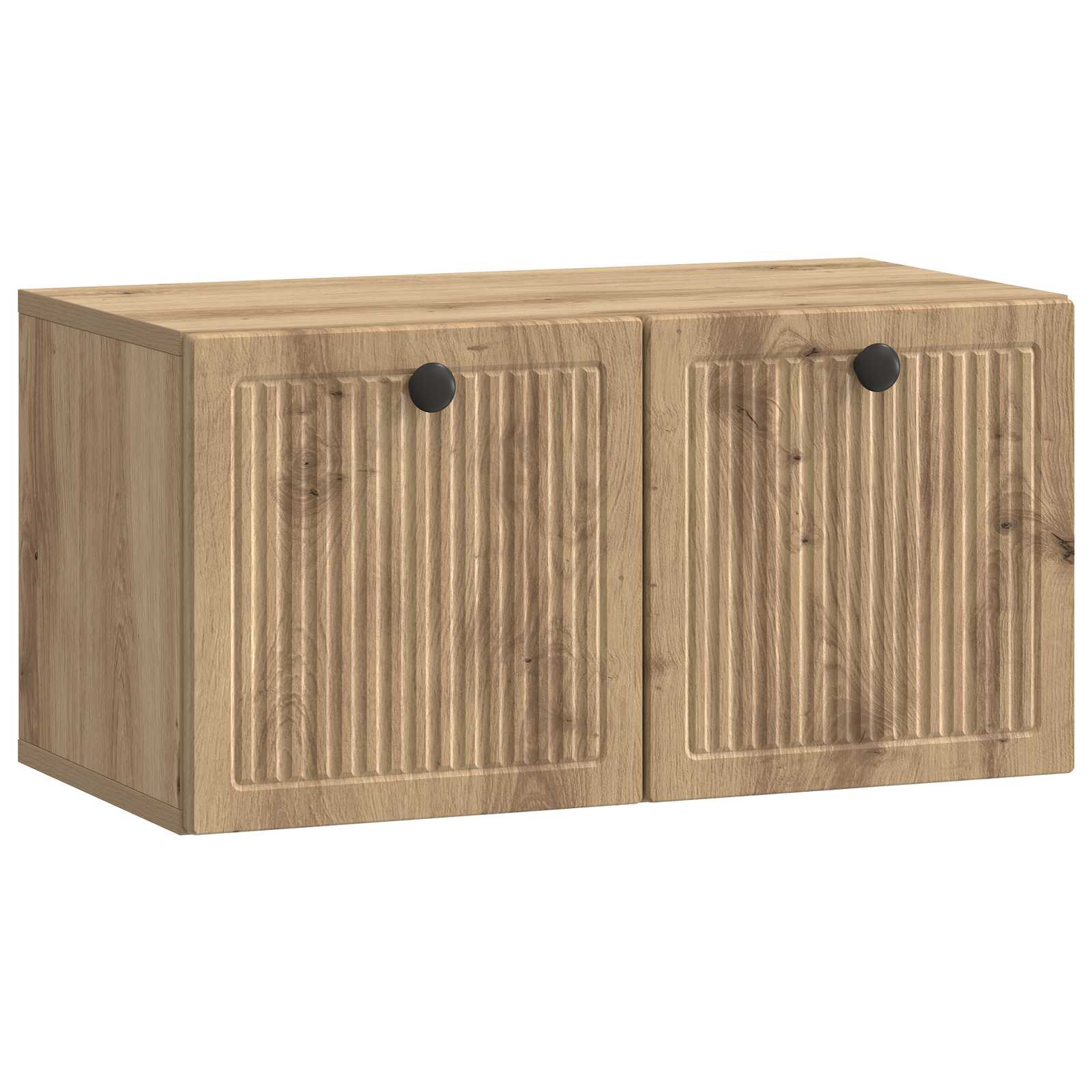 vidaXL Wandbeugel TV-kast Zwart 59,5 x 41 x 30 cm Bewerkt hout