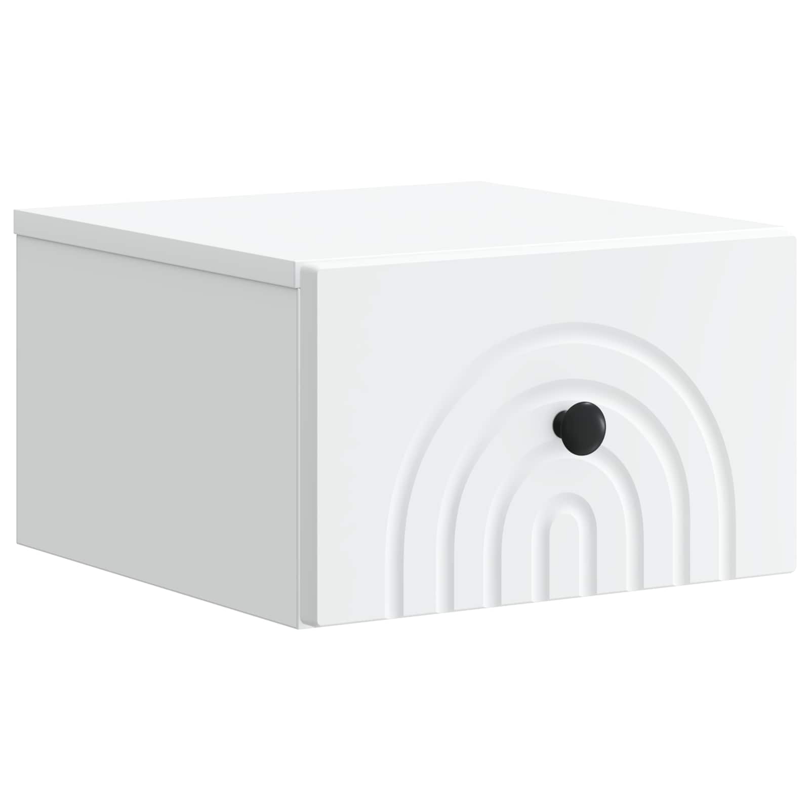 vidaXL Wandbeugel Bedkast 2 pcs Wit 33 x 34,5 x 20 cm Bewerkt hout