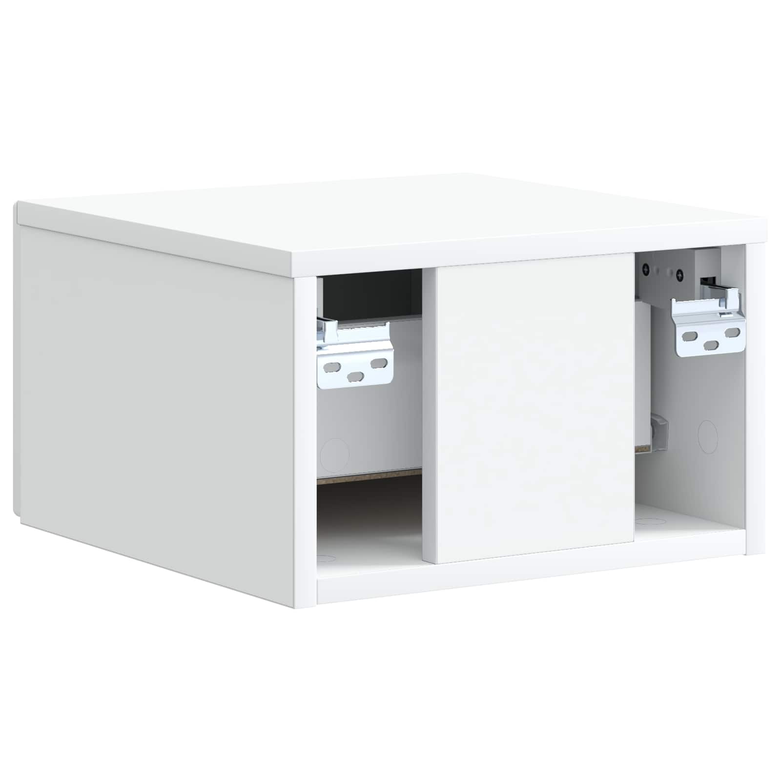 vidaXL Wandbeugel Bedkast 2 pcs Wit 33 x 34,5 x 20 cm Bewerkt hout