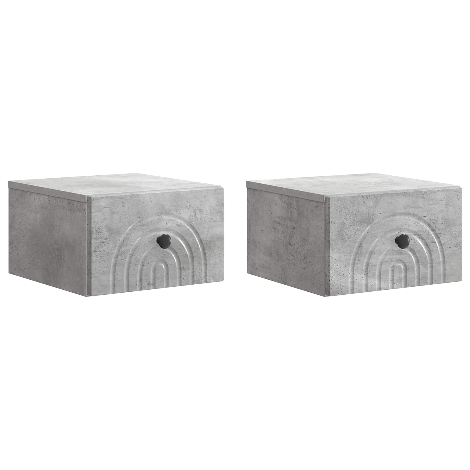 vidaXL Wandbeugel Bedkast 2 pcs Wit 33 x 34,5 x 20 cm Bewerkt hout