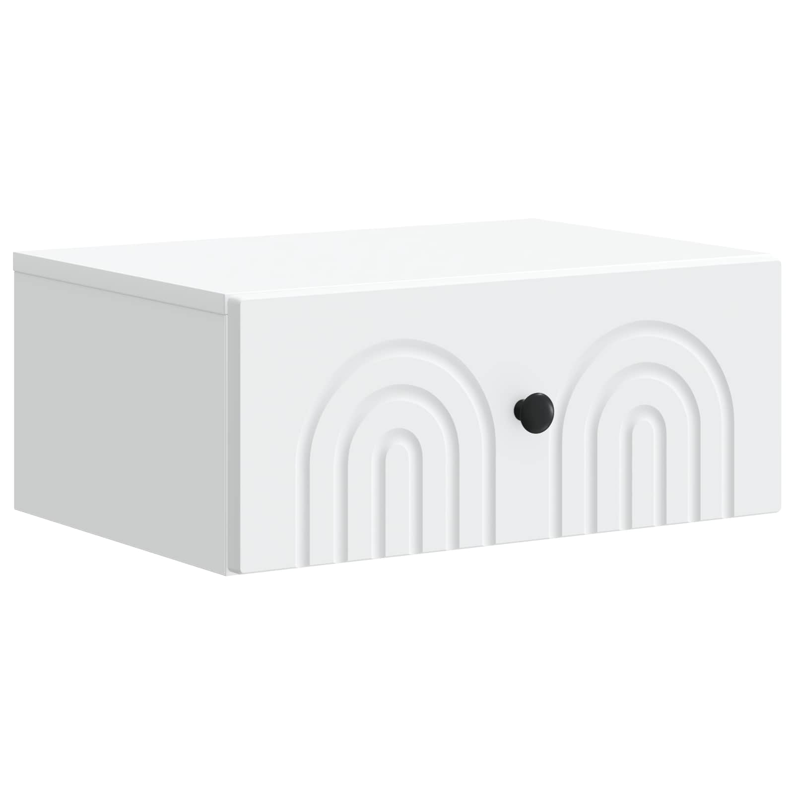vidaXL Wandbeugel Bedkast 2 pcs Wit 49 x 34,5 x 20 cm Bewerkt hout