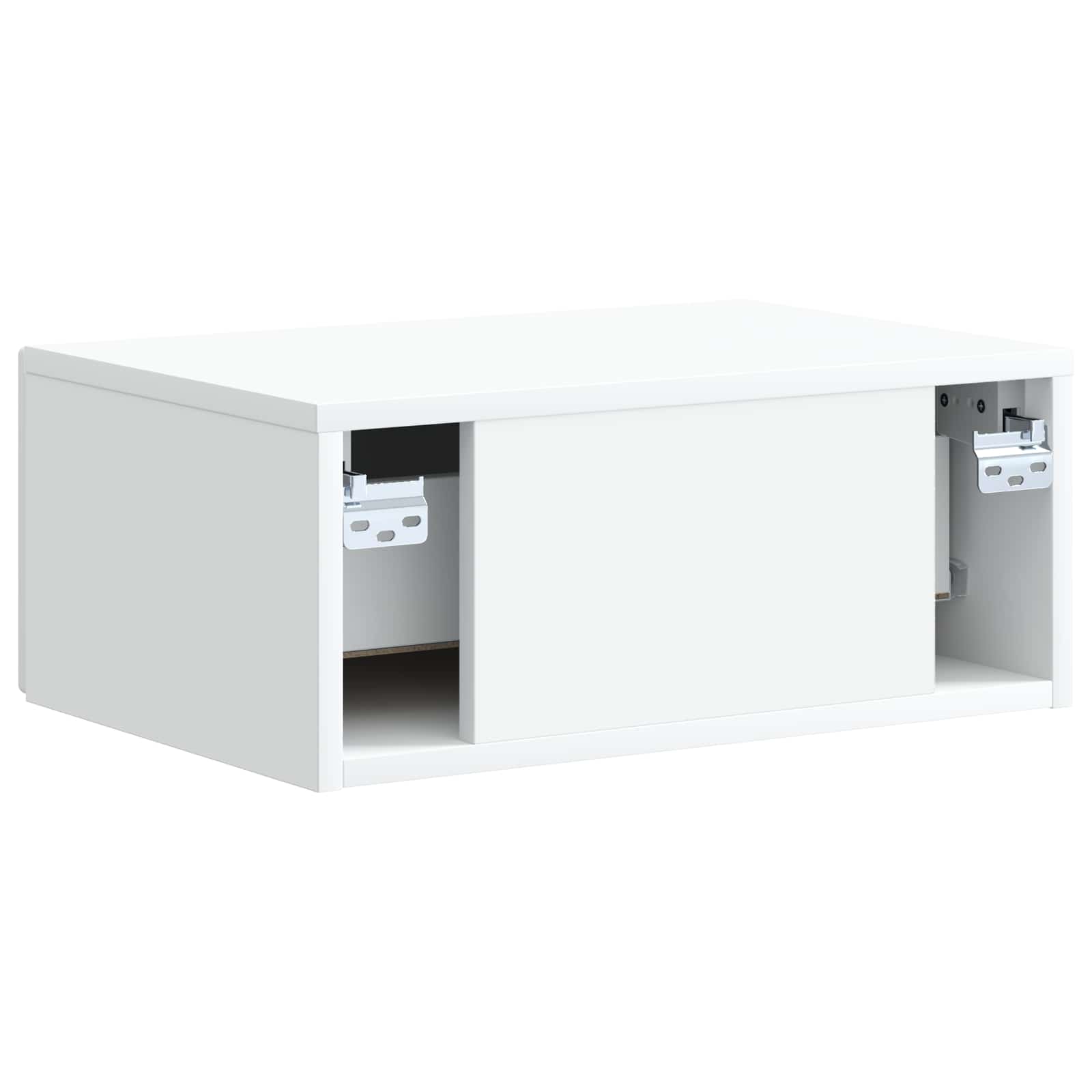 vidaXL Wandbeugel Bedkast 2 pcs Wit 49 x 34,5 x 20 cm Bewerkt hout
