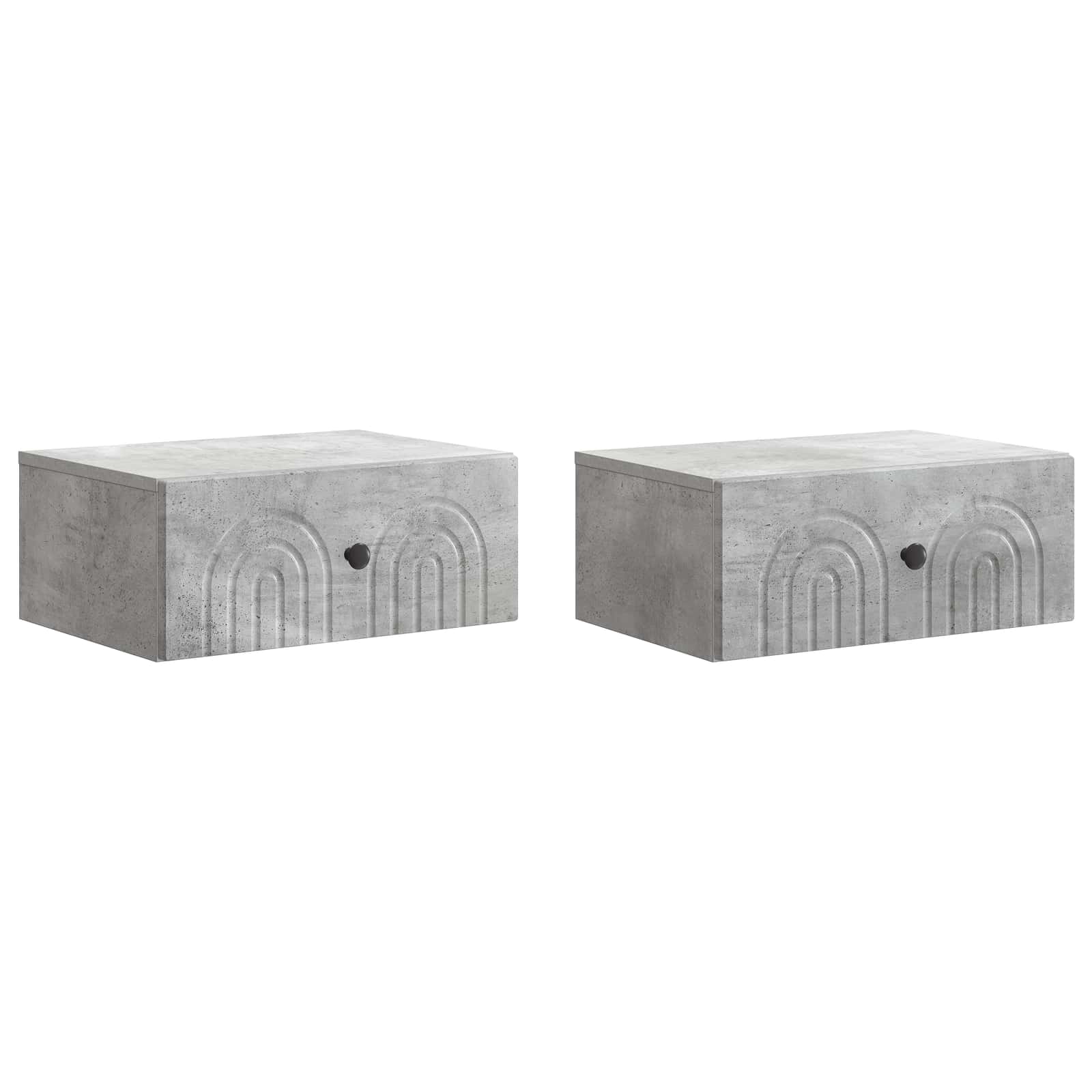 vidaXL Wandbeugel Bedkast 2 pcs Wit 49 x 34,5 x 20 cm Bewerkt hout