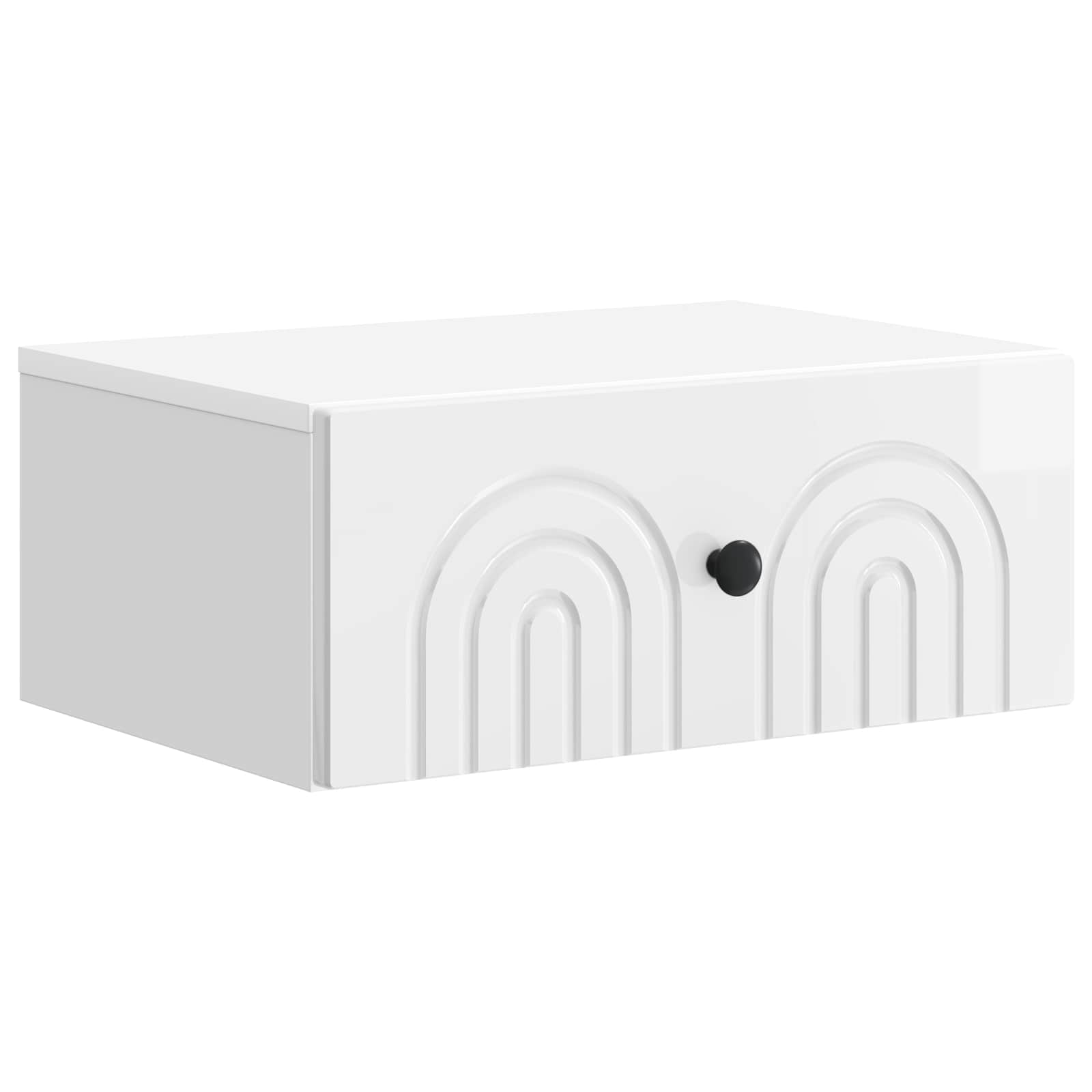vidaXL Wandbeugel Bedkast 2 pcs Wit 49 x 34,5 x 20 cm Bewerkt hout